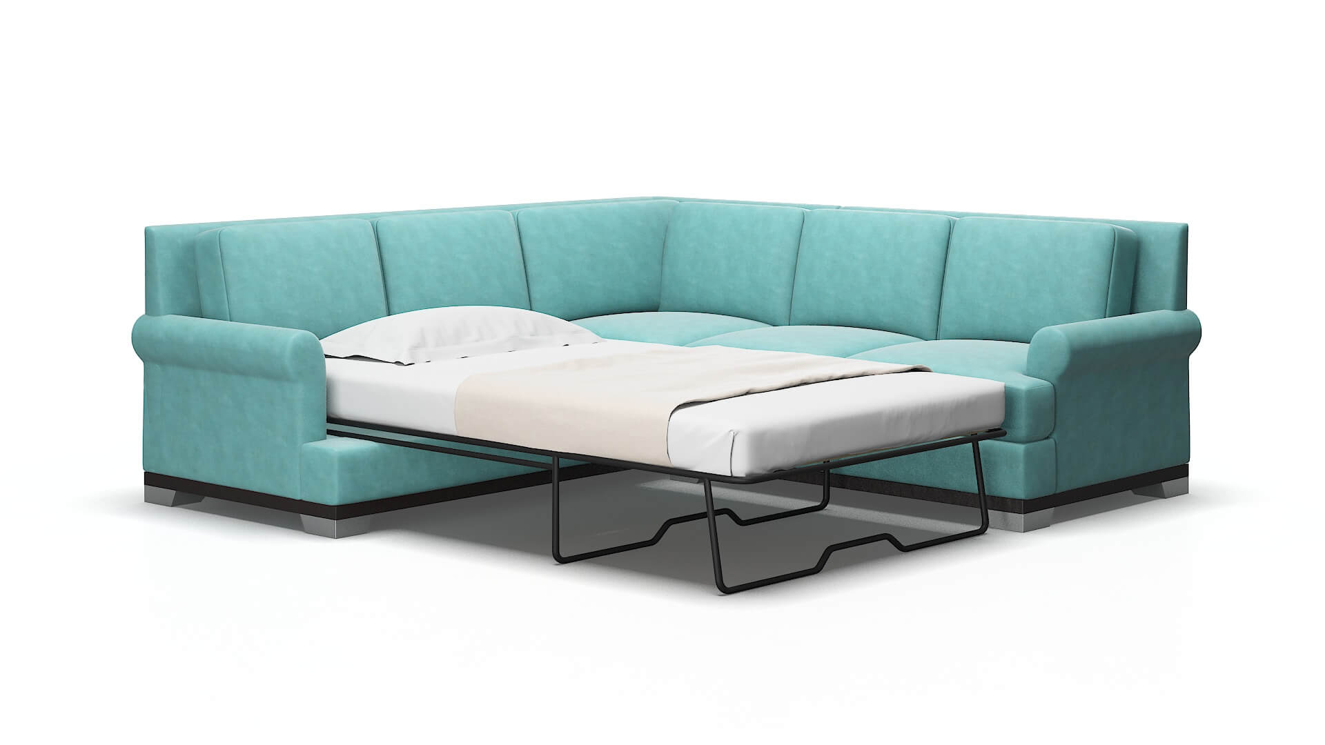 Newyork Bella caribbean Sectional sleeper Espresso Legs  2