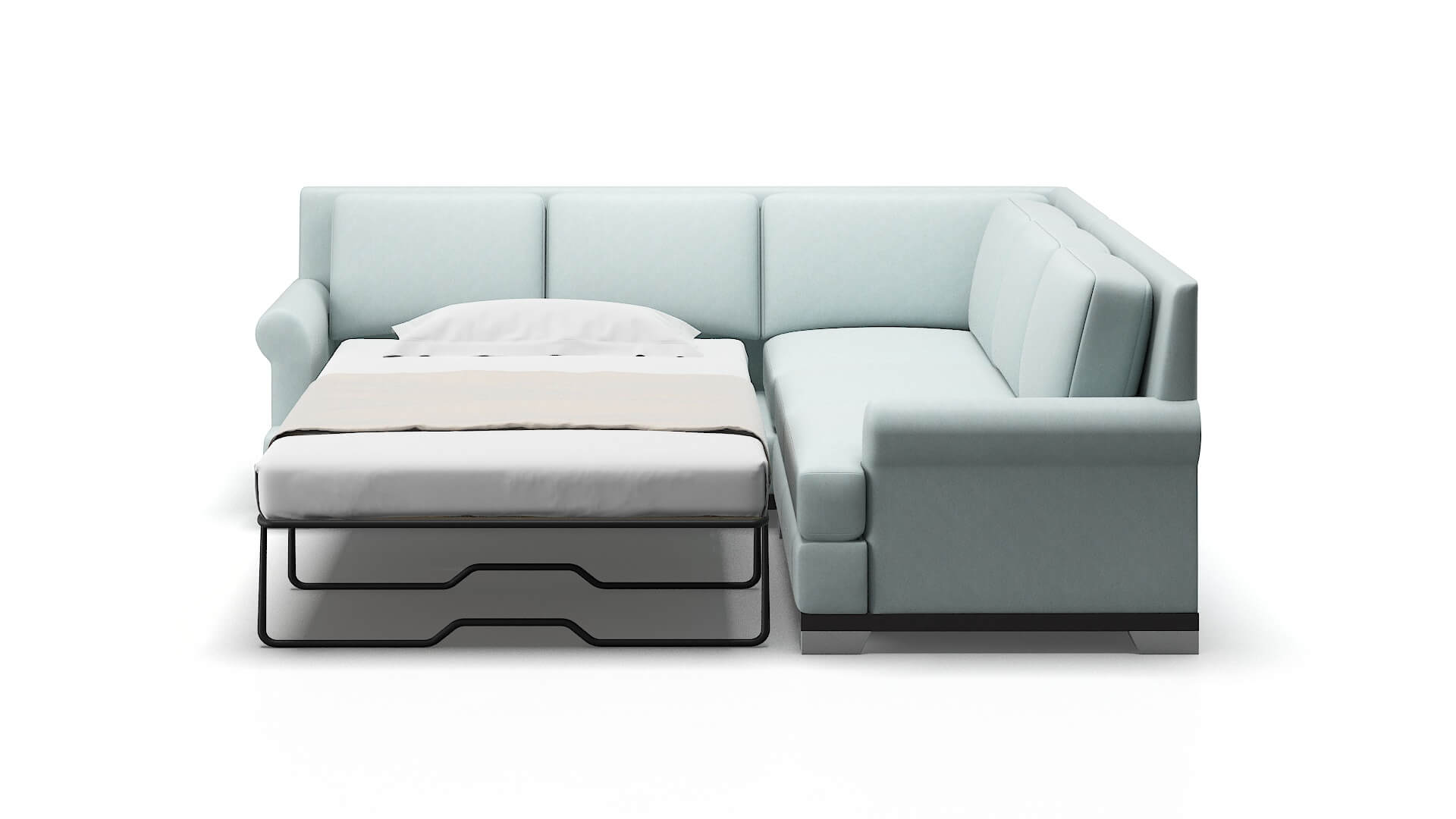 Newyork Bella Skylight Sectional Sleeper Espresso legs 1