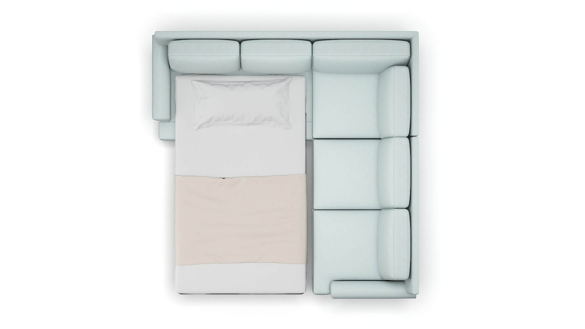 Newyork Bella Skylight Sectional Sleeper Espresso legs 3