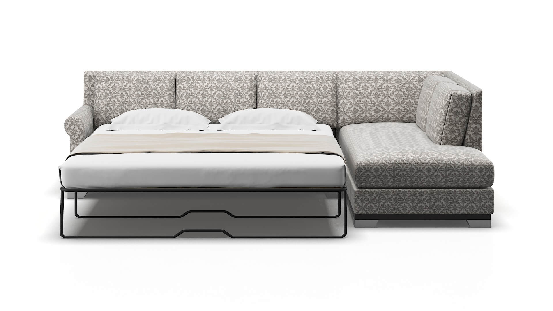 Newyork Bergamo Dove Panel Sleeper Espresso legs 1