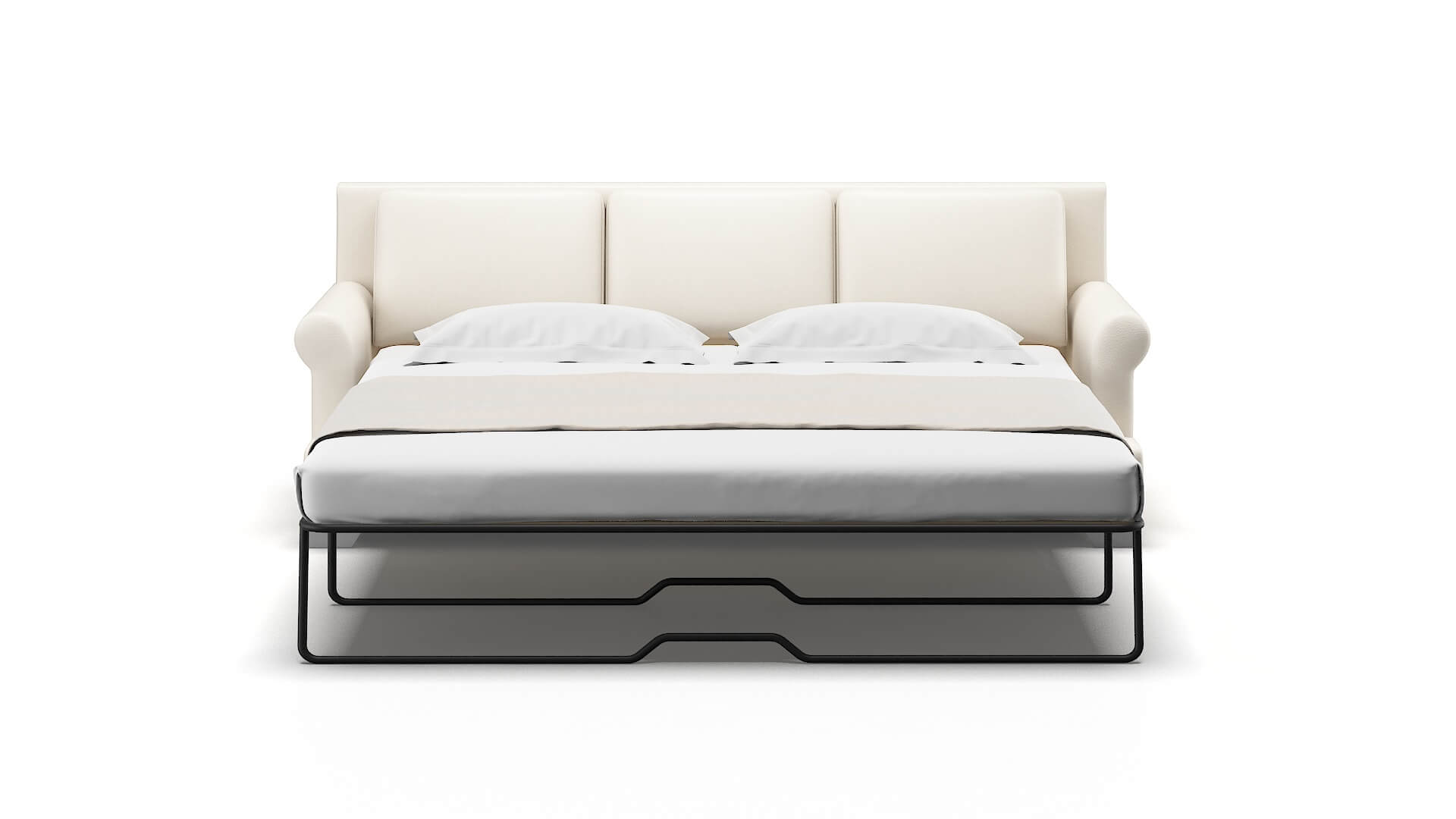 Newyork Blanche Milky Sofa Sleeper Espresso legs 1