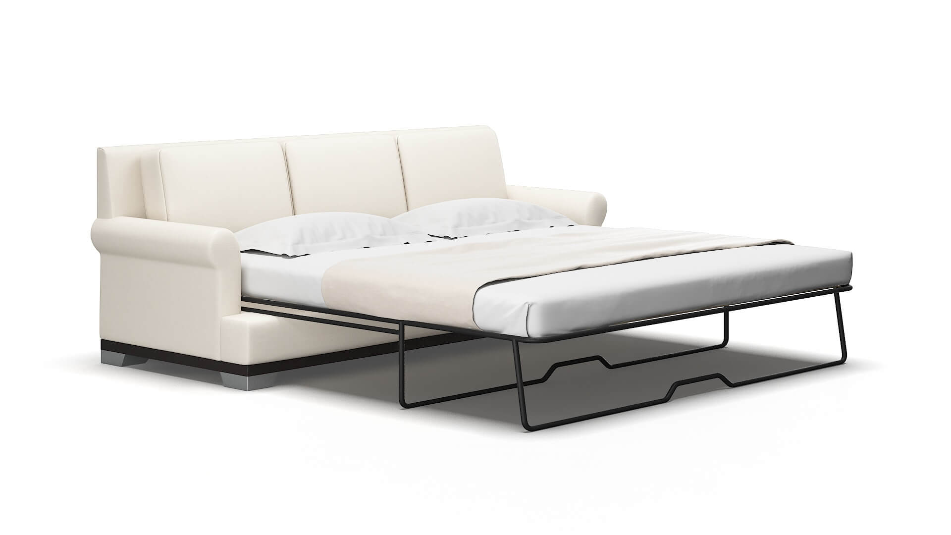 Newyork Blanche Milky Sofa Sleeper Espresso legs 2