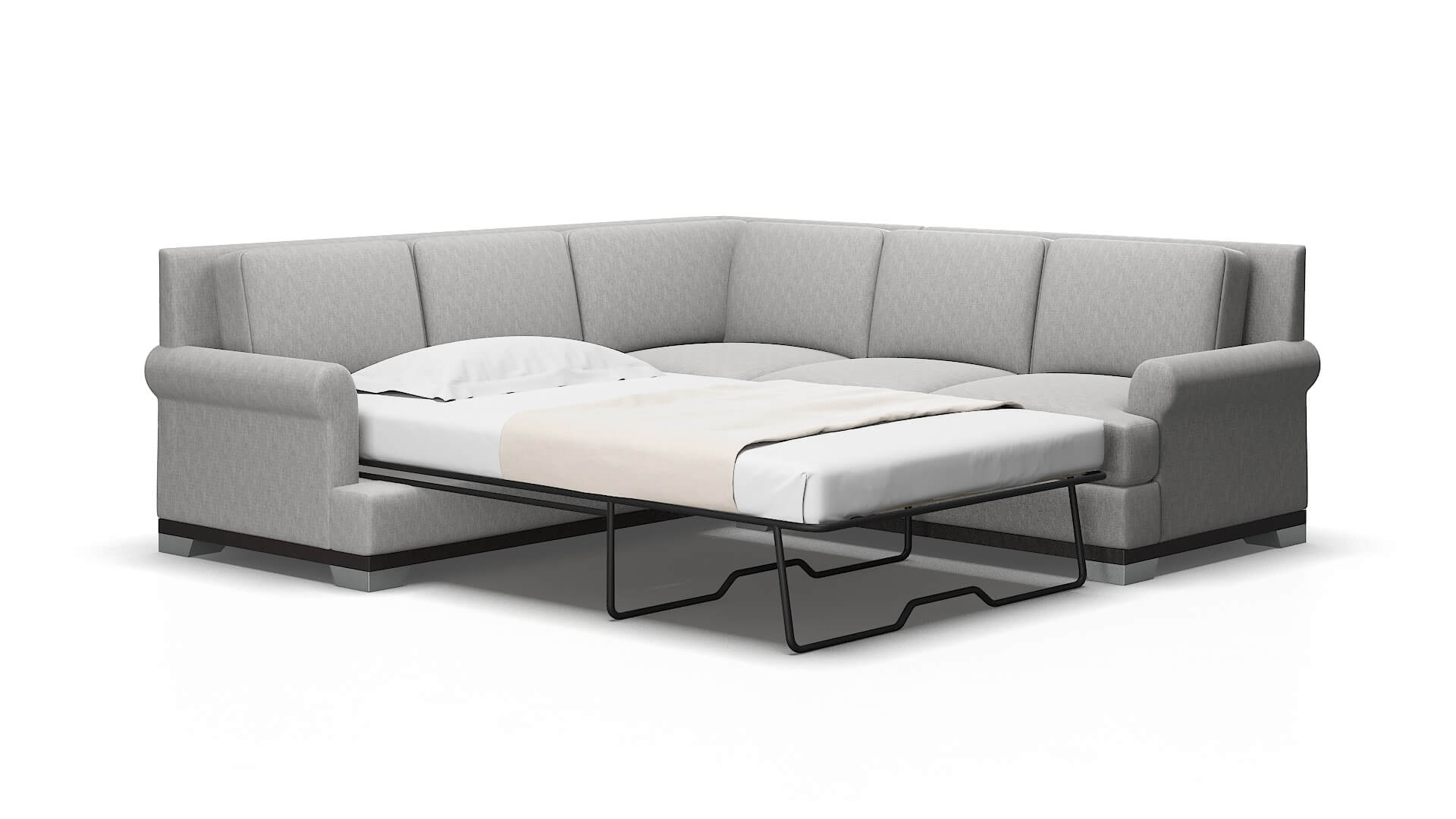 Newyork Bungalow graphite Sectional sleeper Espresso Legs  2