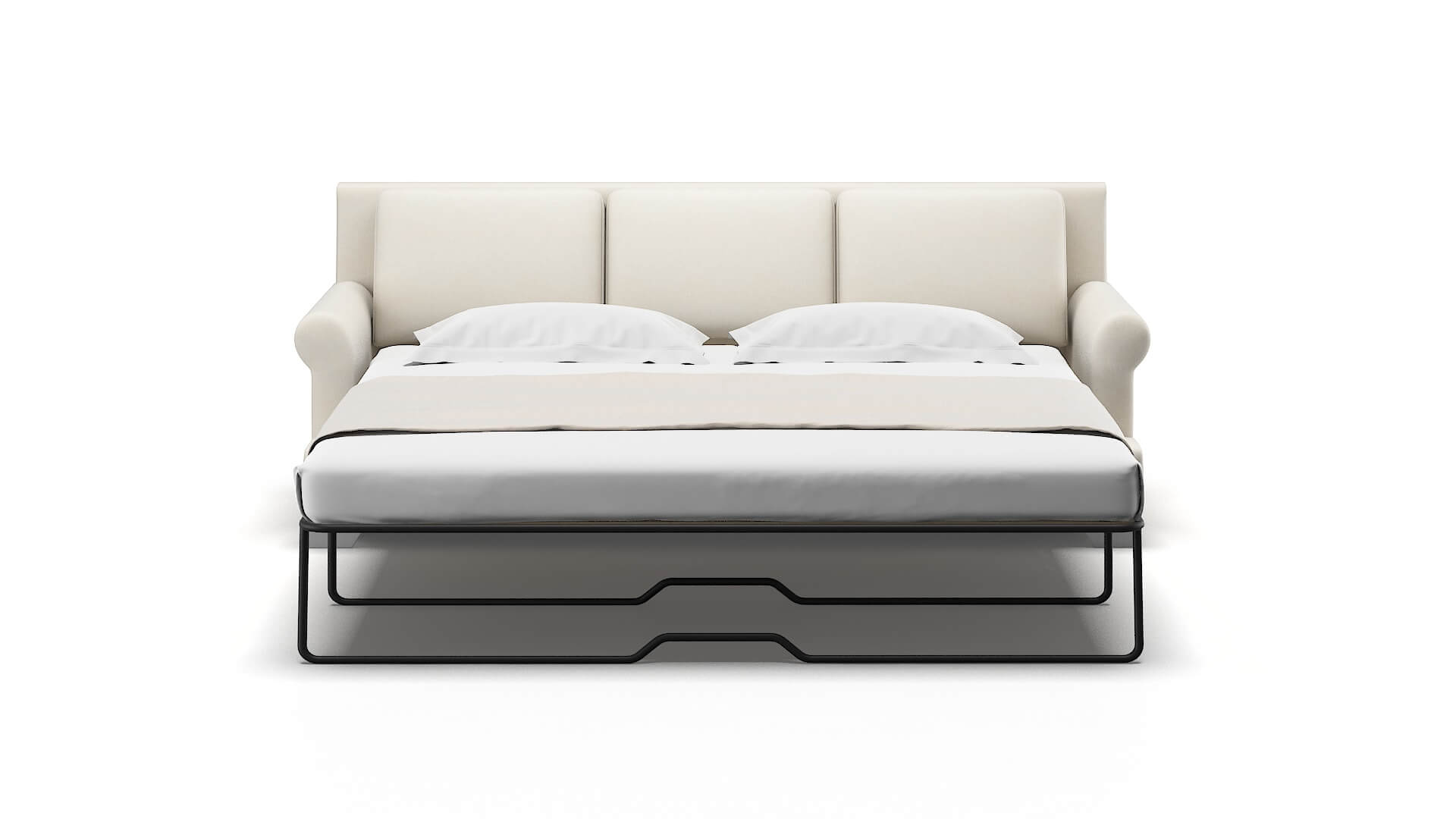 Newyork Bungalow Ivory Sofa Sleeper Espresso legs 1