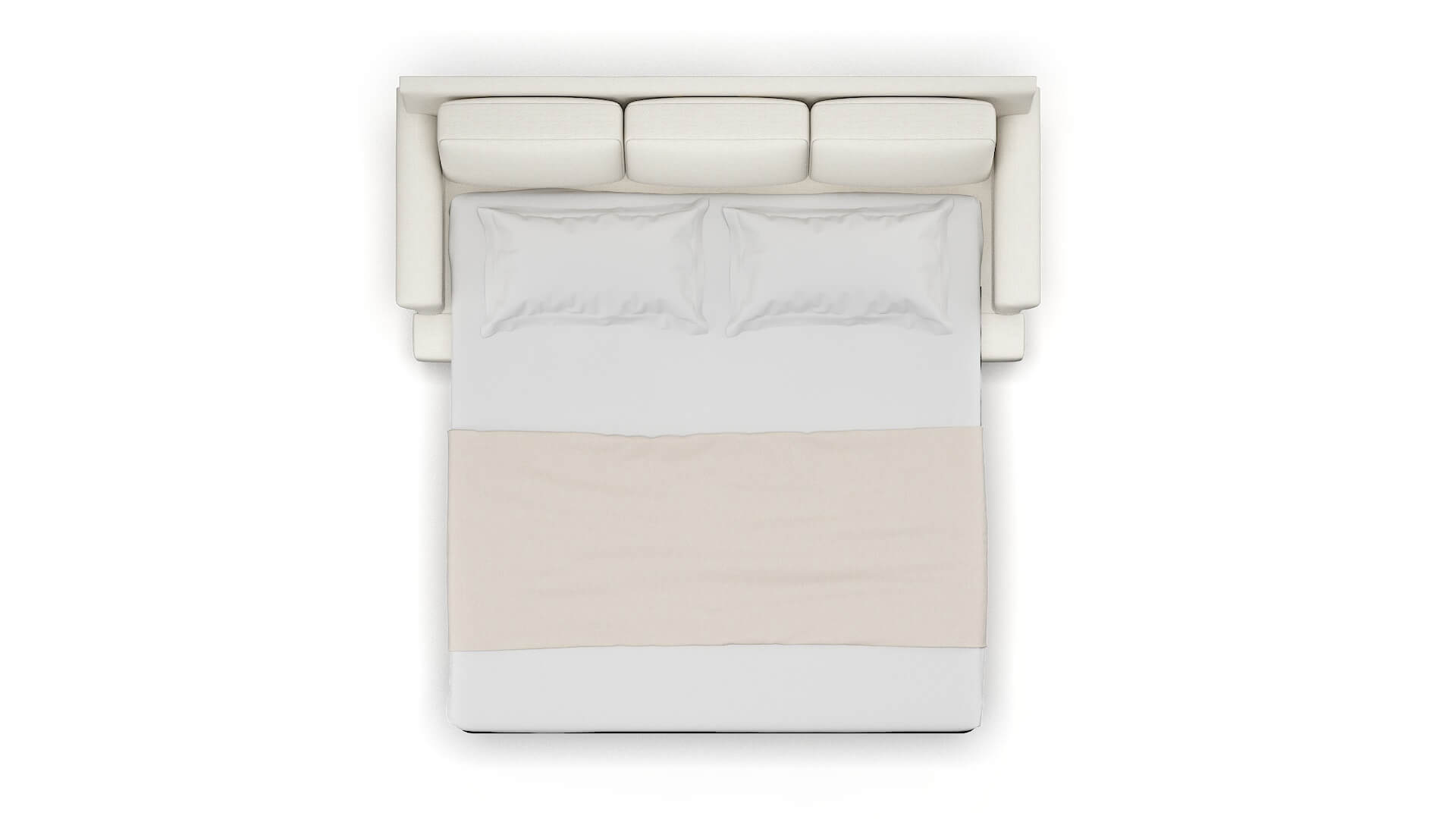 Newyork Catalina Ivory Sofa Sleeper Espresso legs 3