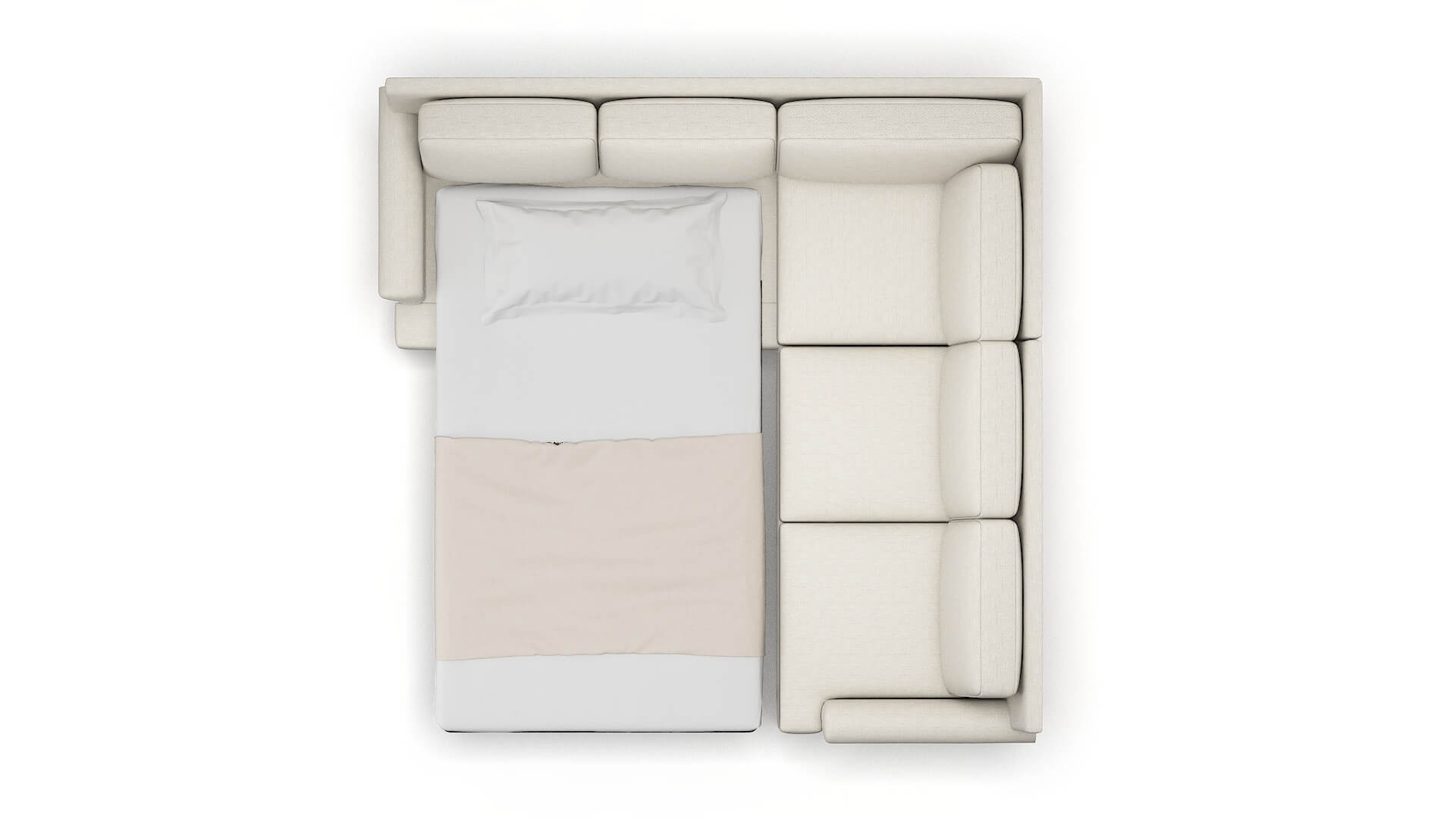 Newyork Catalina Linen Sectional Sleeper Espresso legs 3