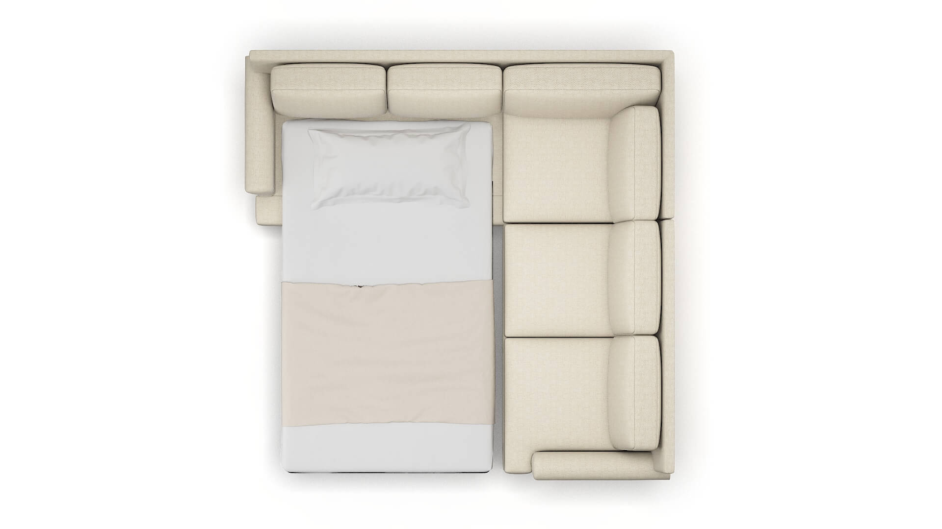 Newyork Catalina Wheat Sectional Sleeper Espresso legs 3