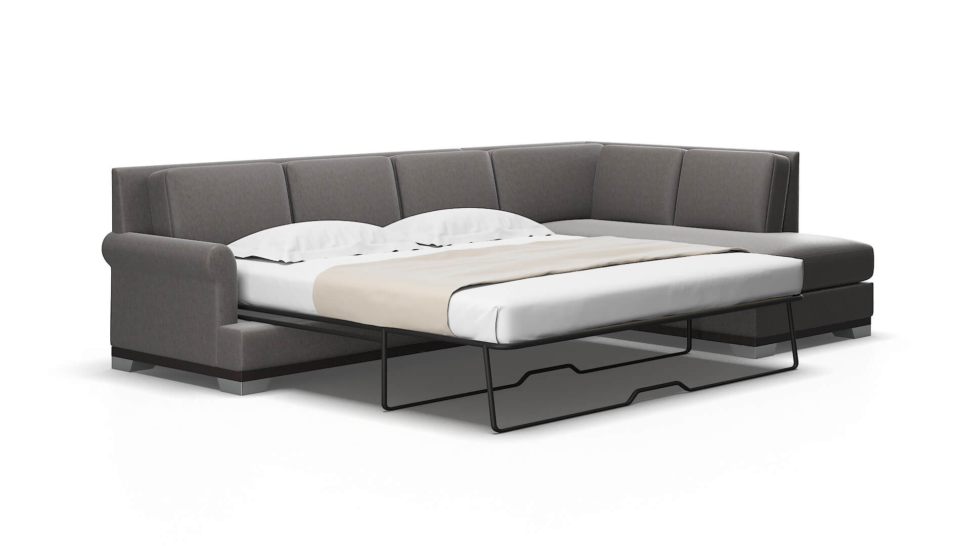 Newyork Cosmo charcoal Panel sleeper Espresso Legs  2