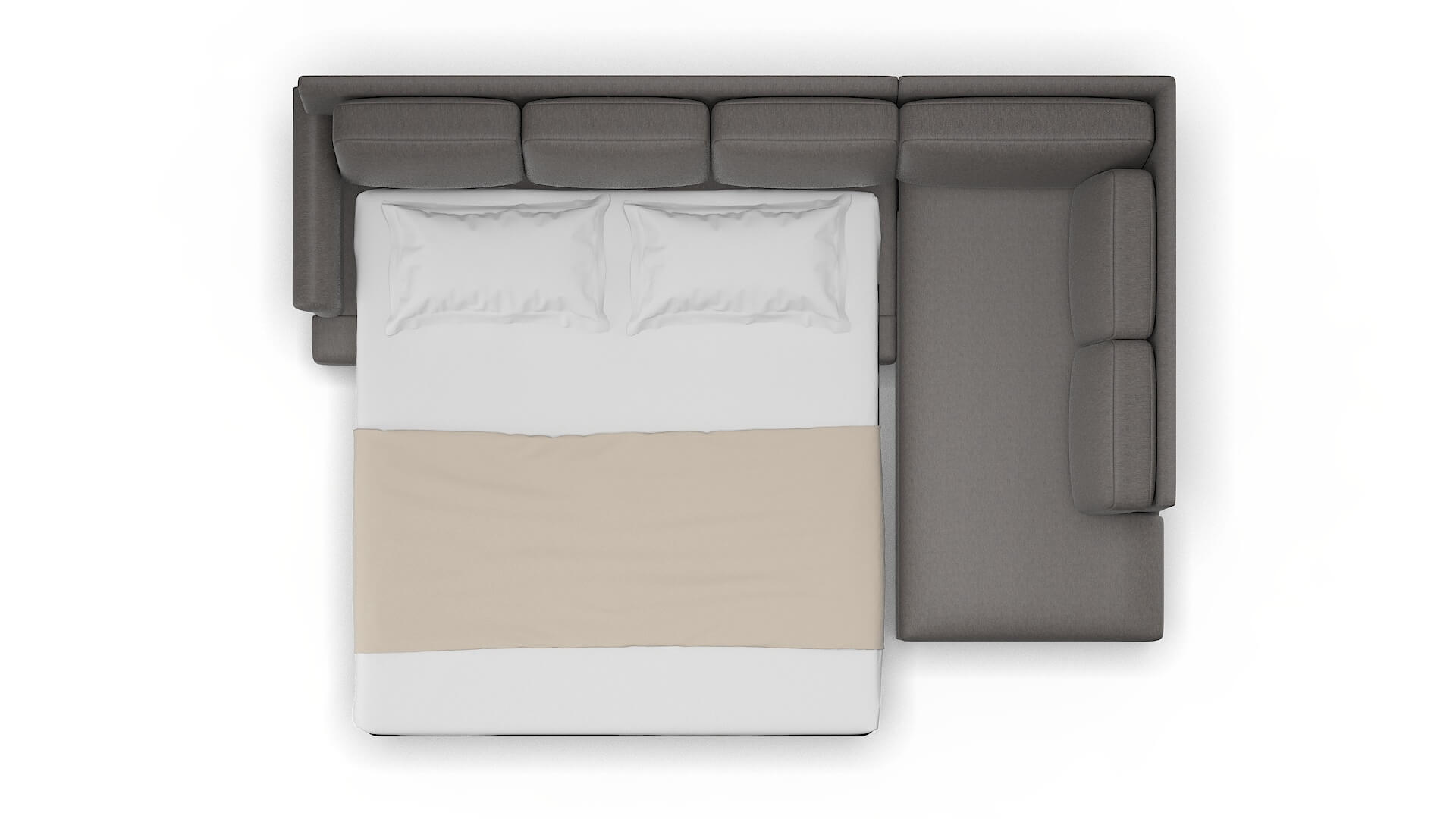 Newyork Cosmo Charcoal Panel Sleeper Espresso legs 3