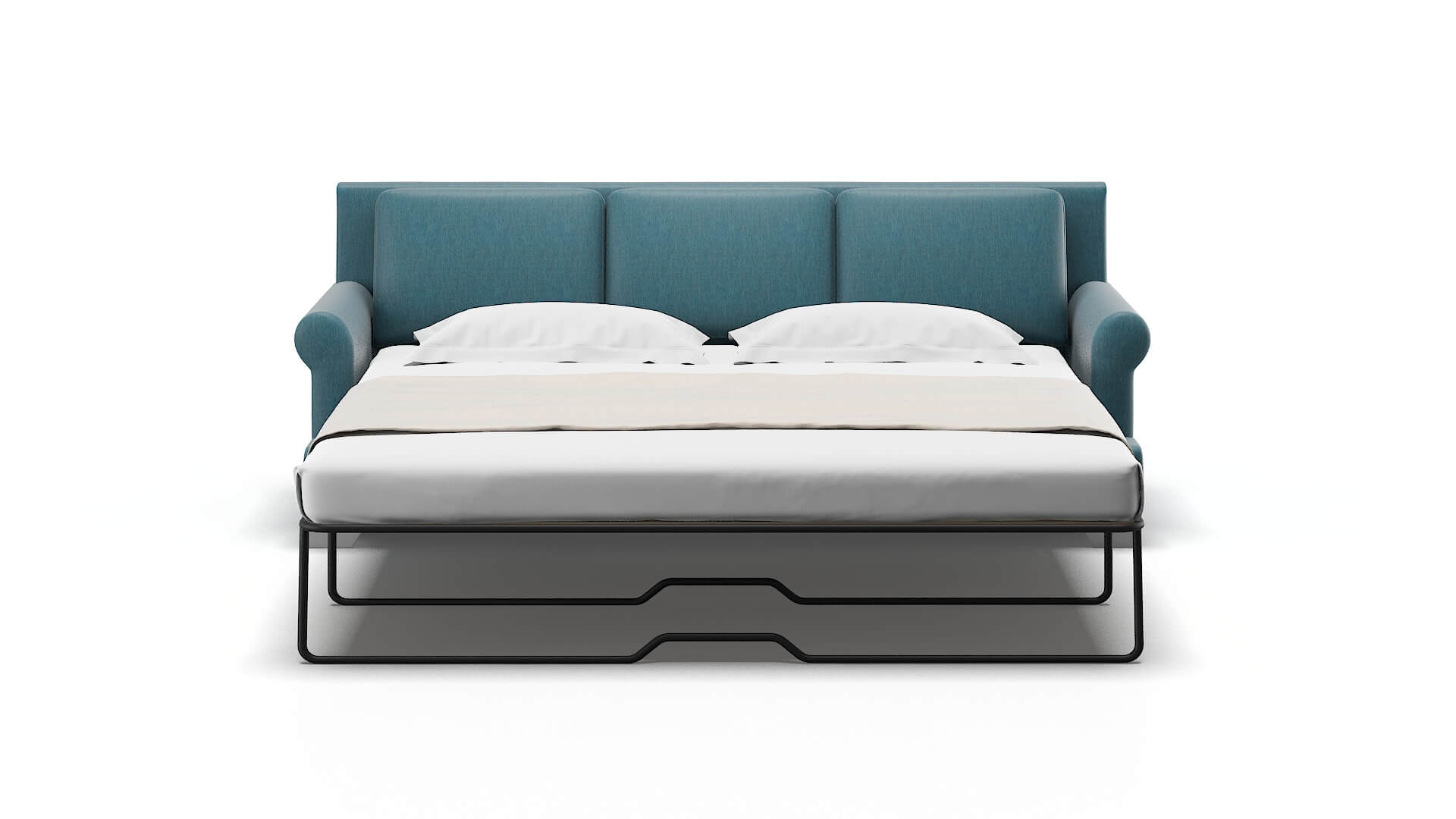 Newyork Cosmo Teal Sofa Sleeper Espresso legs 1