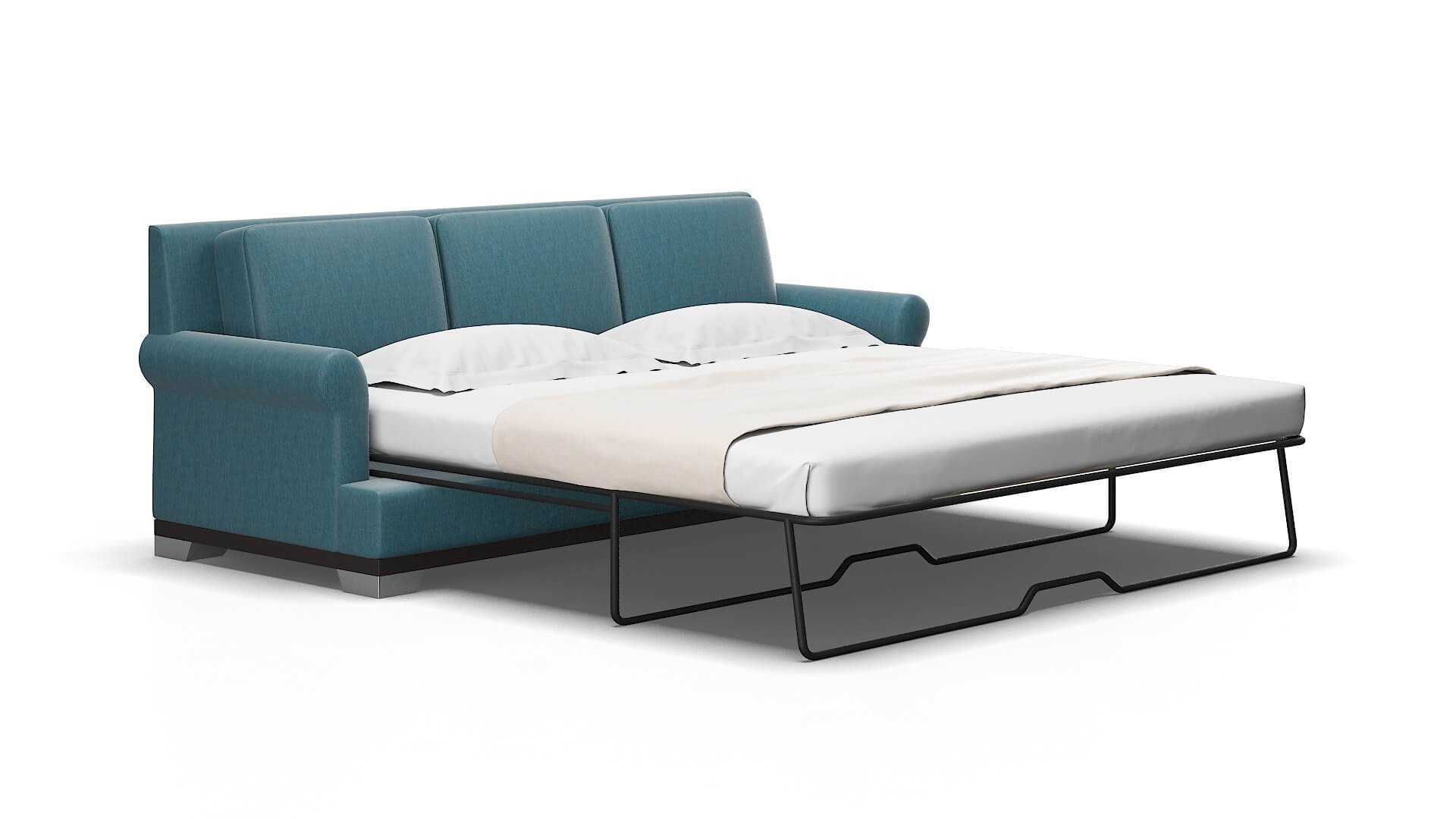 Newyork Cosmo Teal Sofa Sleeper Espresso legs 2