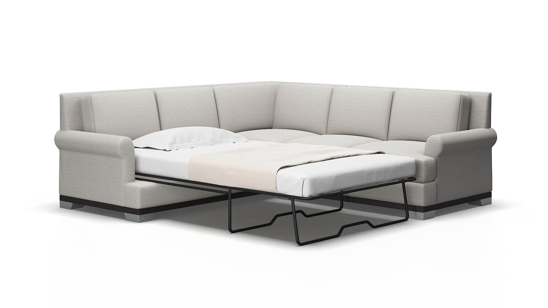 Newyork Derby grey Sectional sleeper Espresso Legs  2