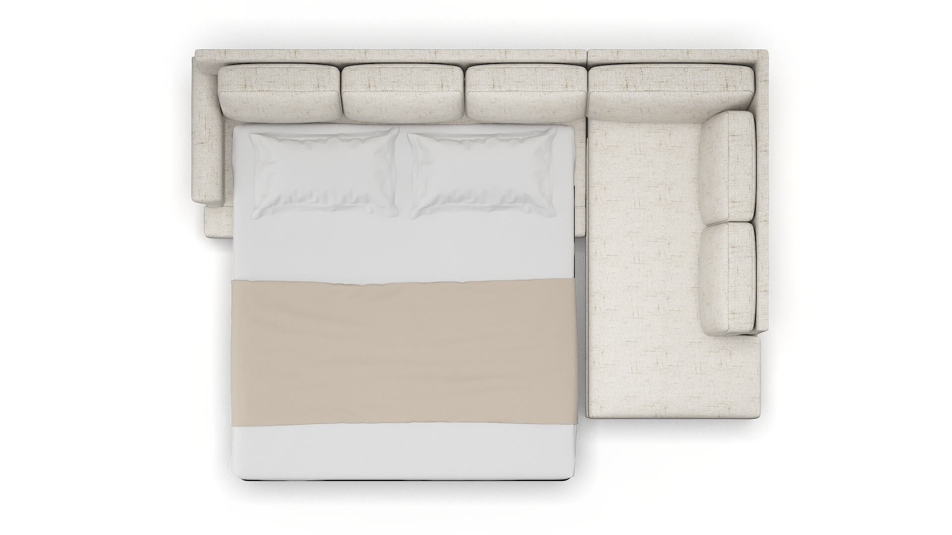 Newyork Derby Taupe Panel Sleeper Espresso legs 3