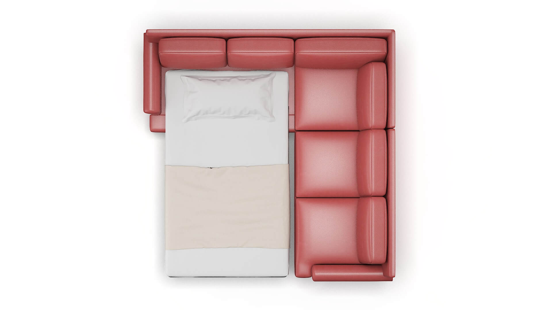 Newyork Dillion Cordovan Sectional Sleeper Espresso legs 3