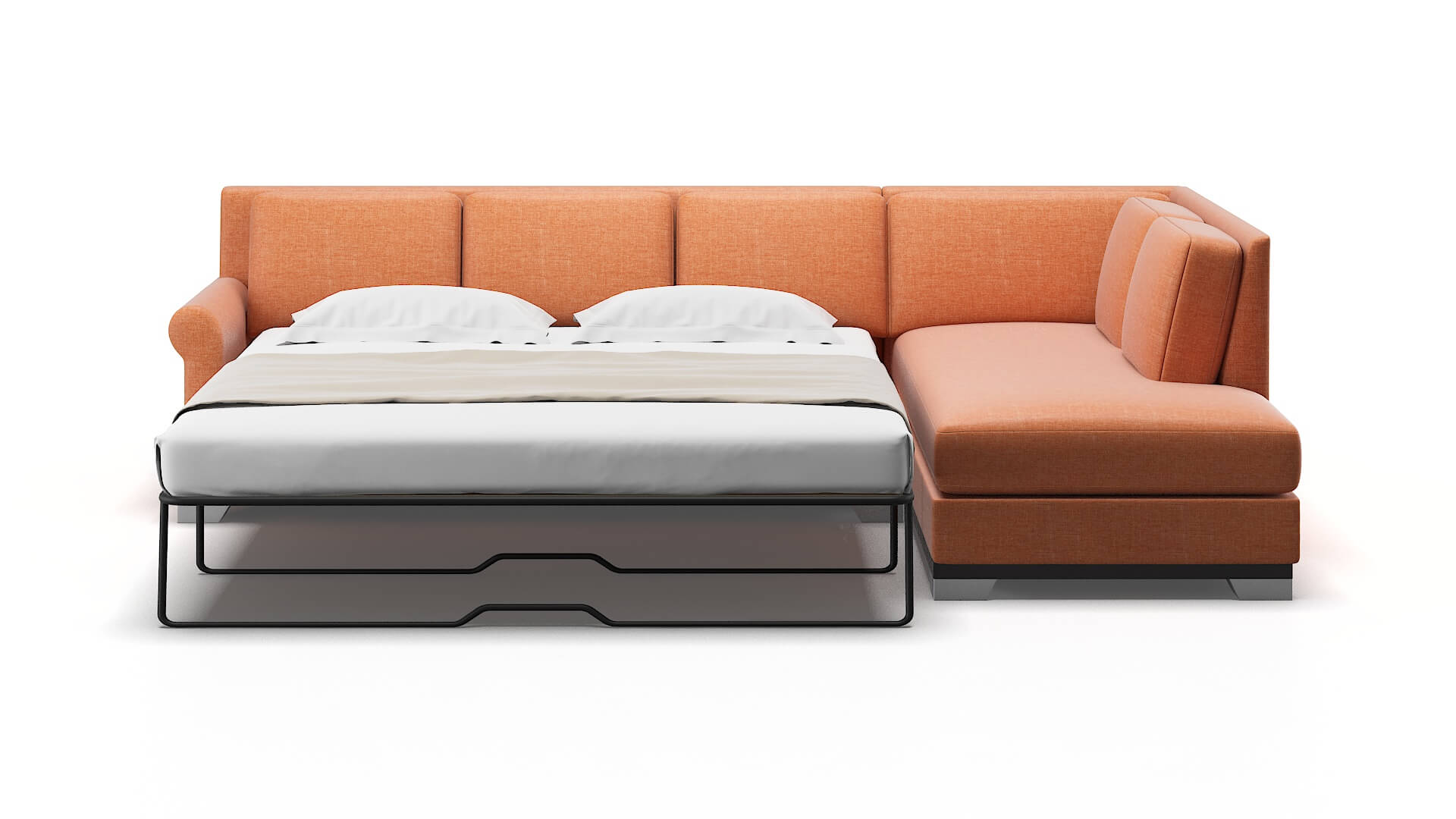 Newyork Durham Tangerine Panel Sleeper Espresso legs 1