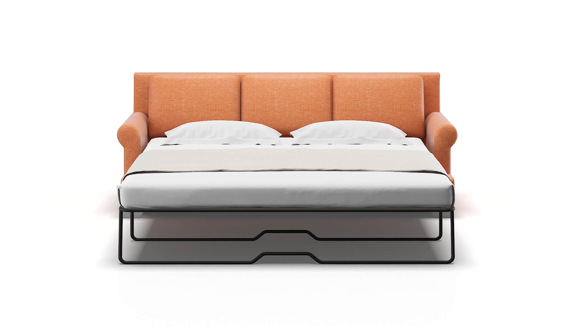 Newyork Durham Tangerine Sofa Sleeper Espresso legs 1