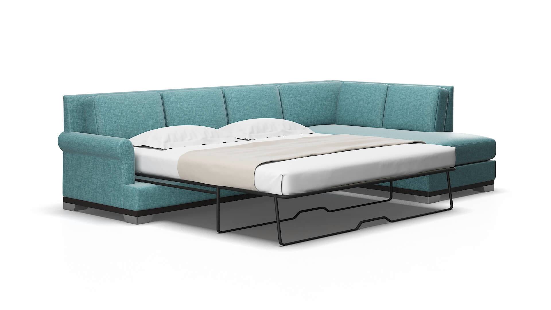 Newyork Elliot teal Panel sleeper Espresso Legs  2