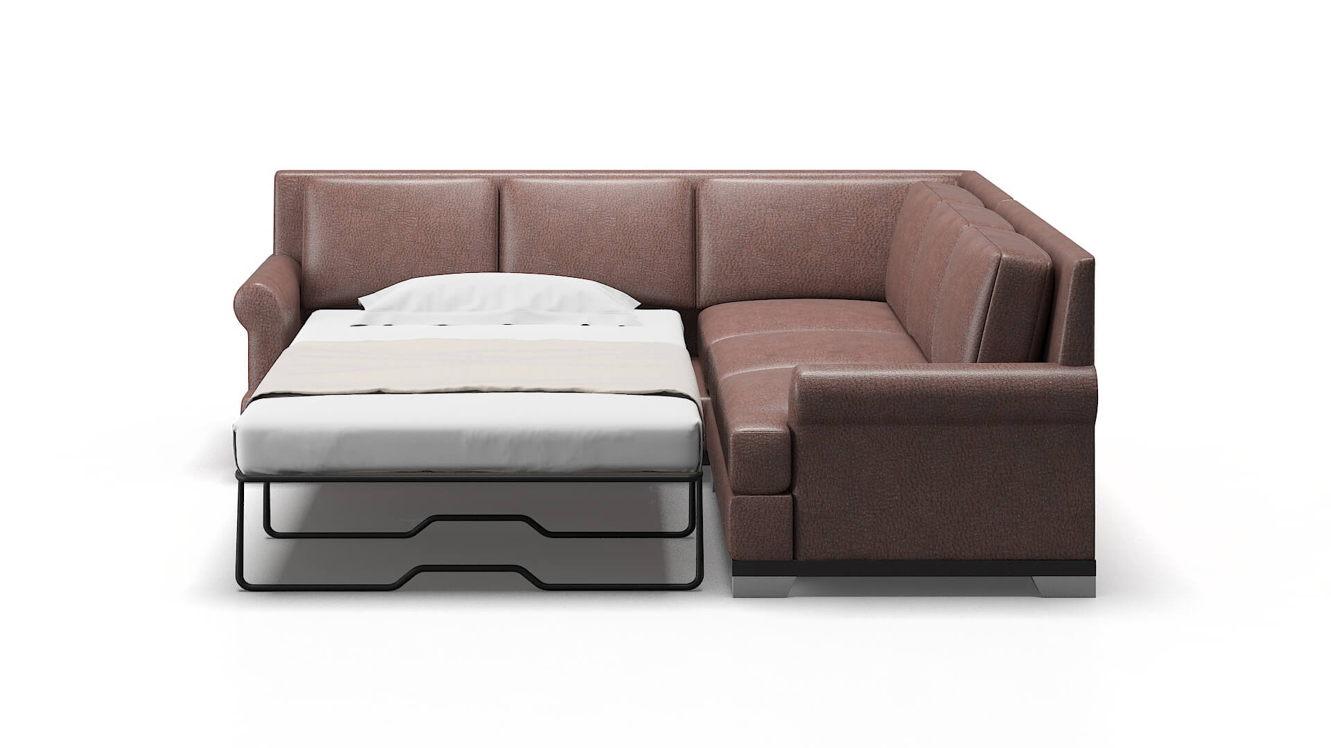 Newyork Ford Brown Sectional Sleeper Espresso legs 1