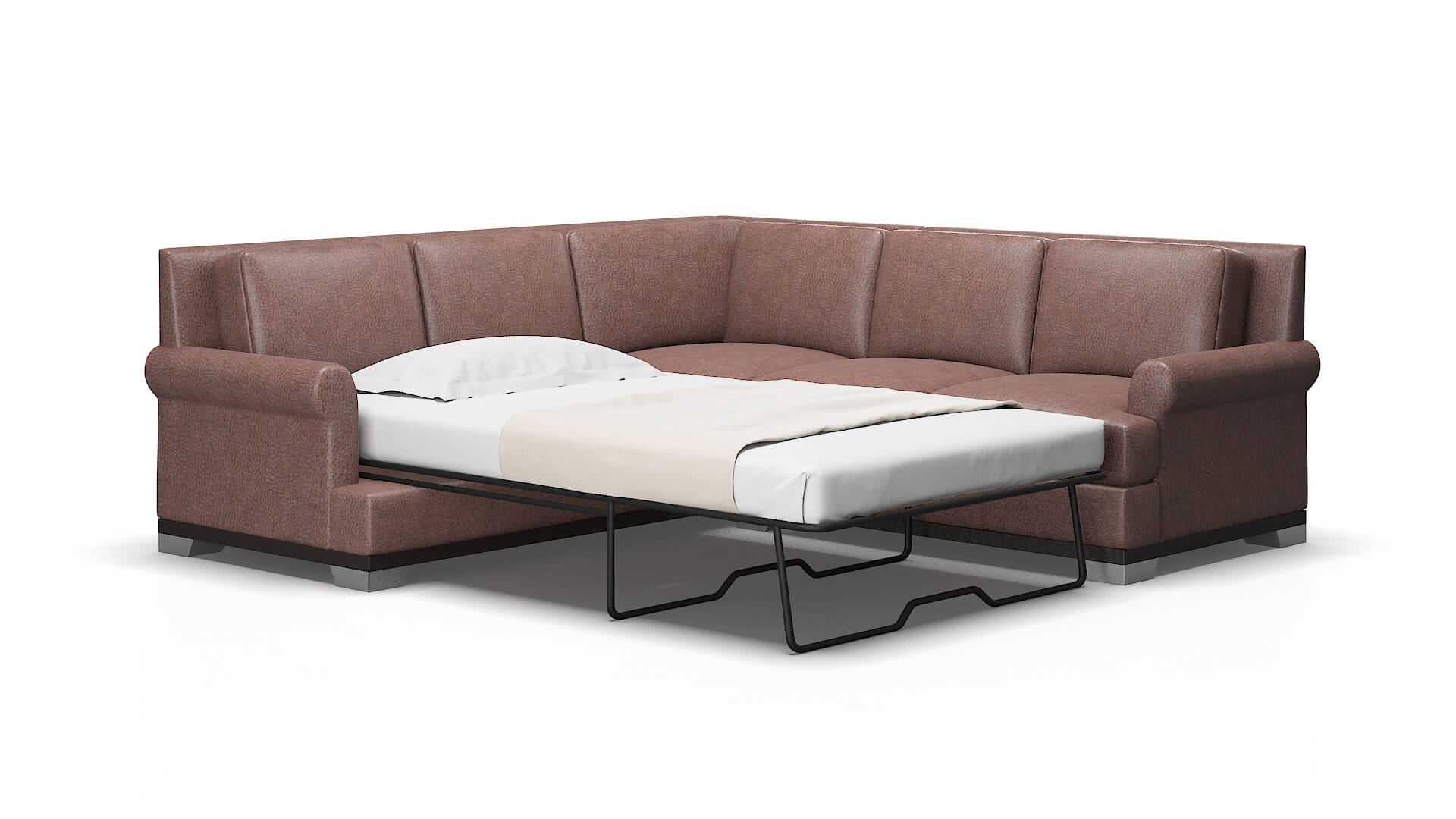 Newyork Ford Brown Sectional Sleeper Espresso legs 2