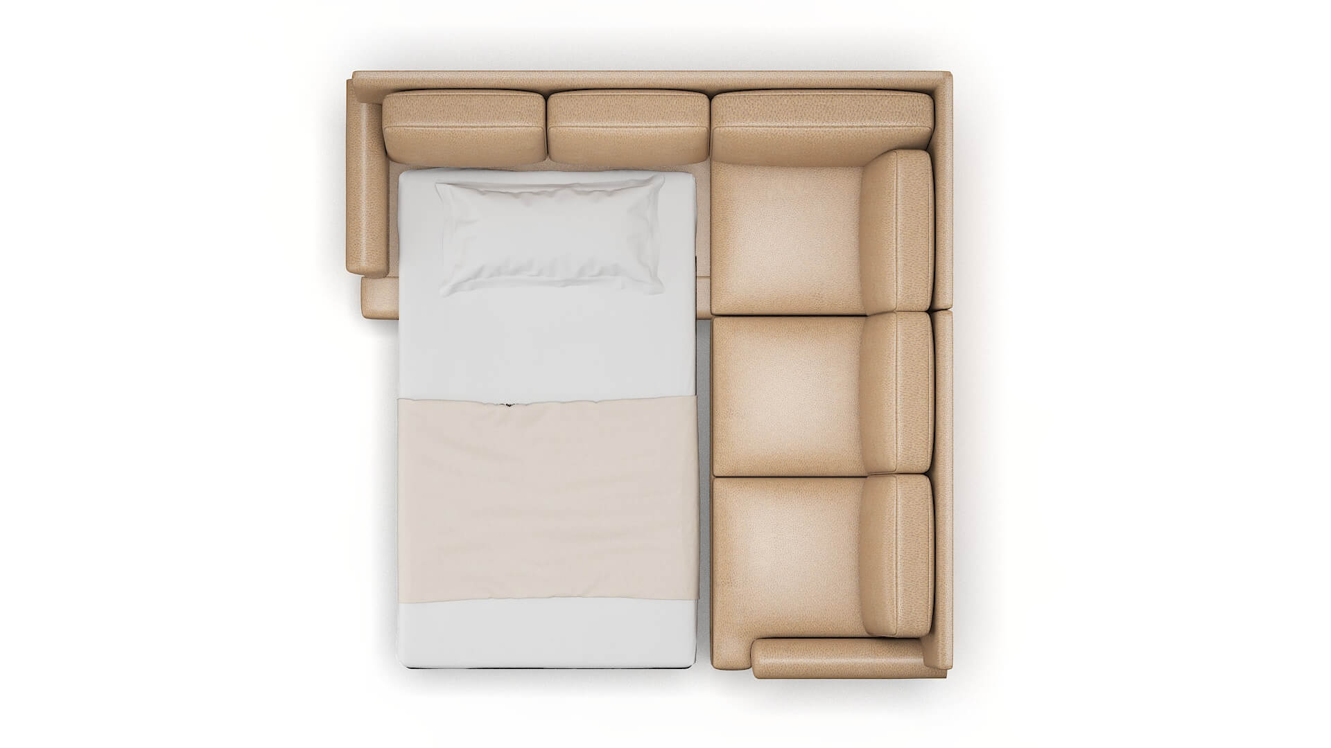 Newyork Ford Dune Sectional Sleeper Espresso legs 3