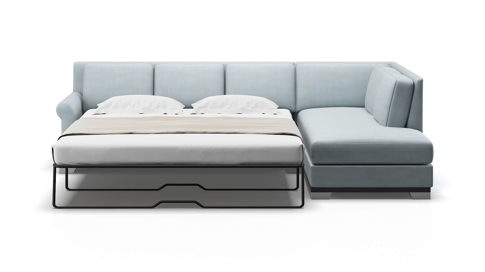 Newyork Hathaway Aqua Panel Sleeper Espresso legs 1