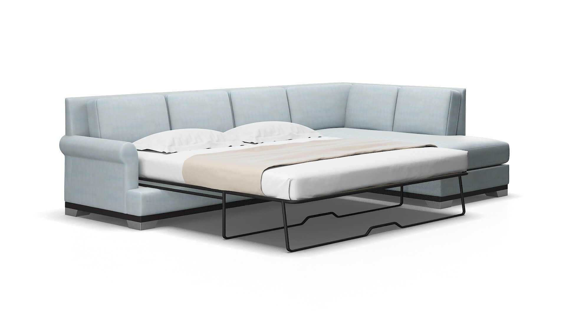 Newyork Hathaway Aqua Panel Sleeper Espresso legs 2