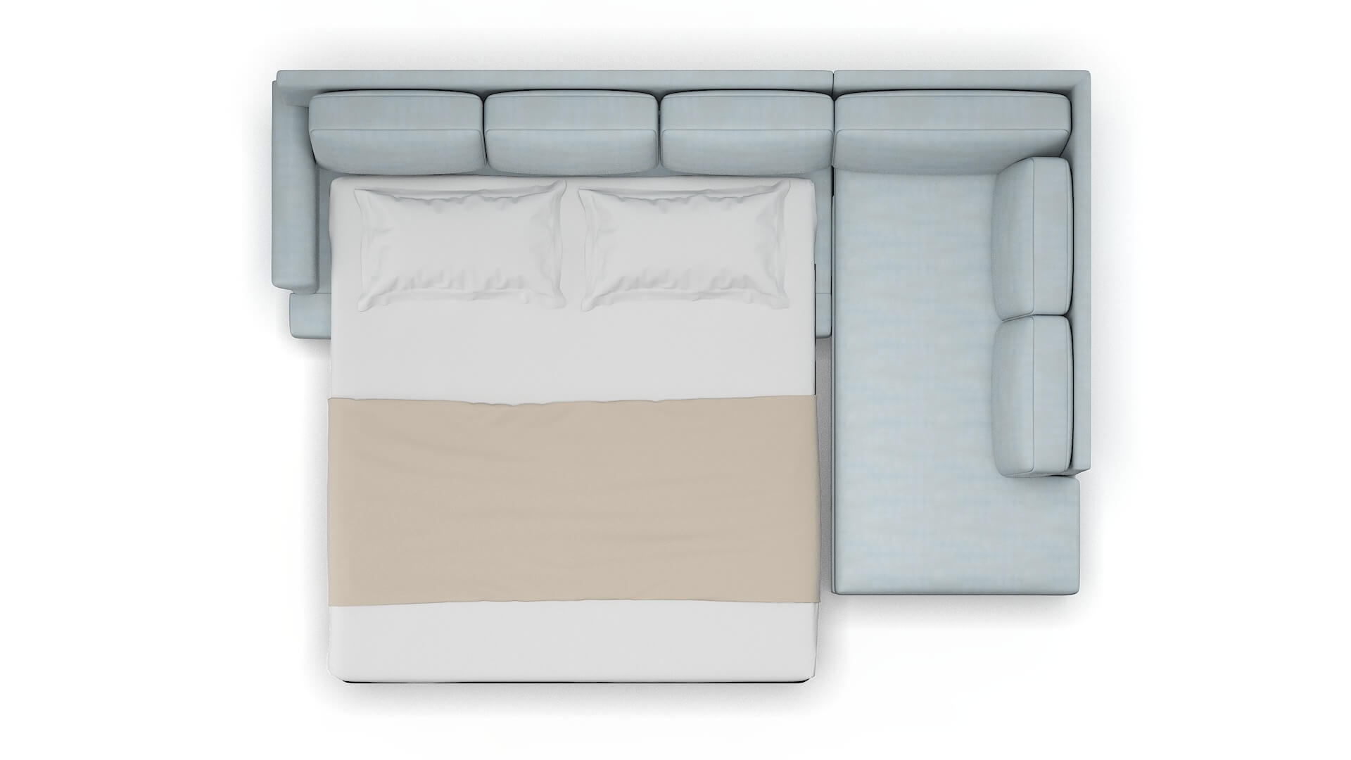 Newyork Hathaway Aqua Panel Sleeper Espresso legs 3