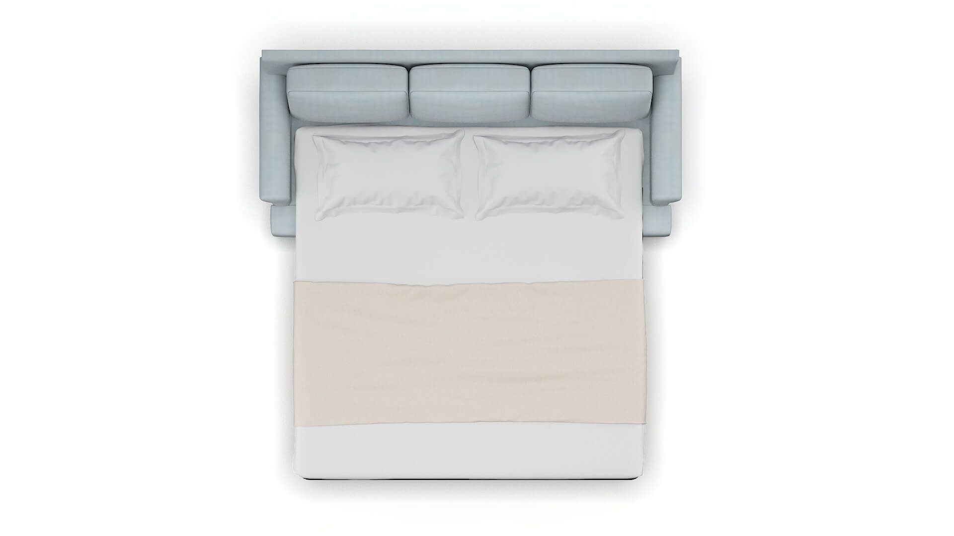 Newyork Hathaway Aqua Sofa Sleeper Espresso legs 3