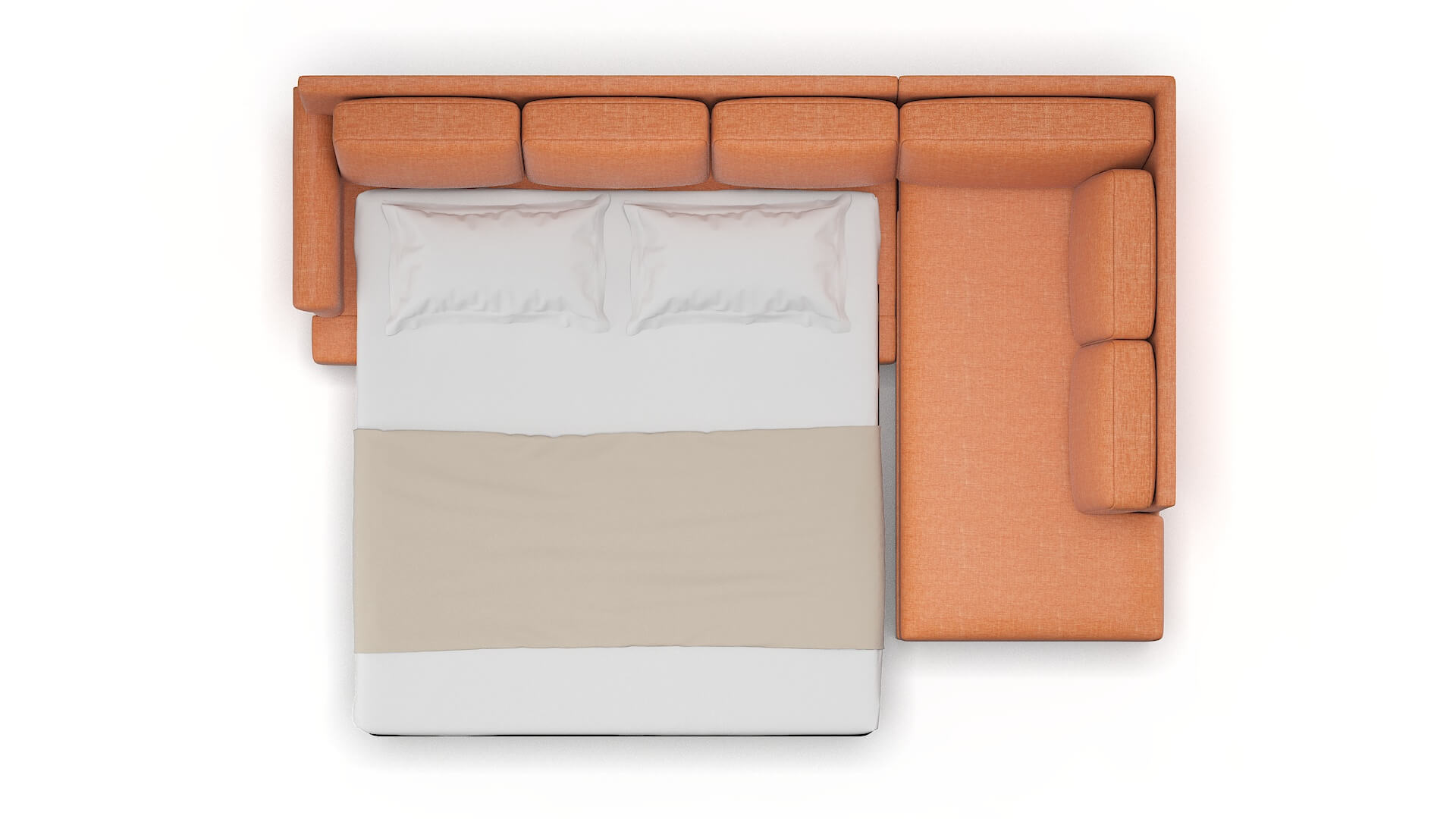 Newyork Hepburn Appricot Panel Sleeper Espresso legs 3
