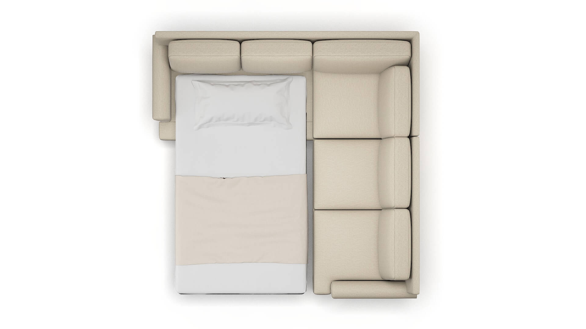 Newyork Insight Barley Sectional Sleeper Espresso legs 3