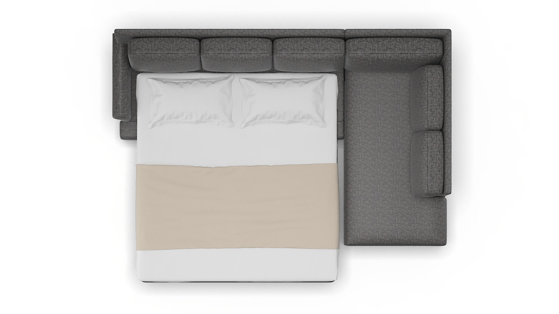 Newyork Insight Charcoal Panel Sleeper Espresso legs 3