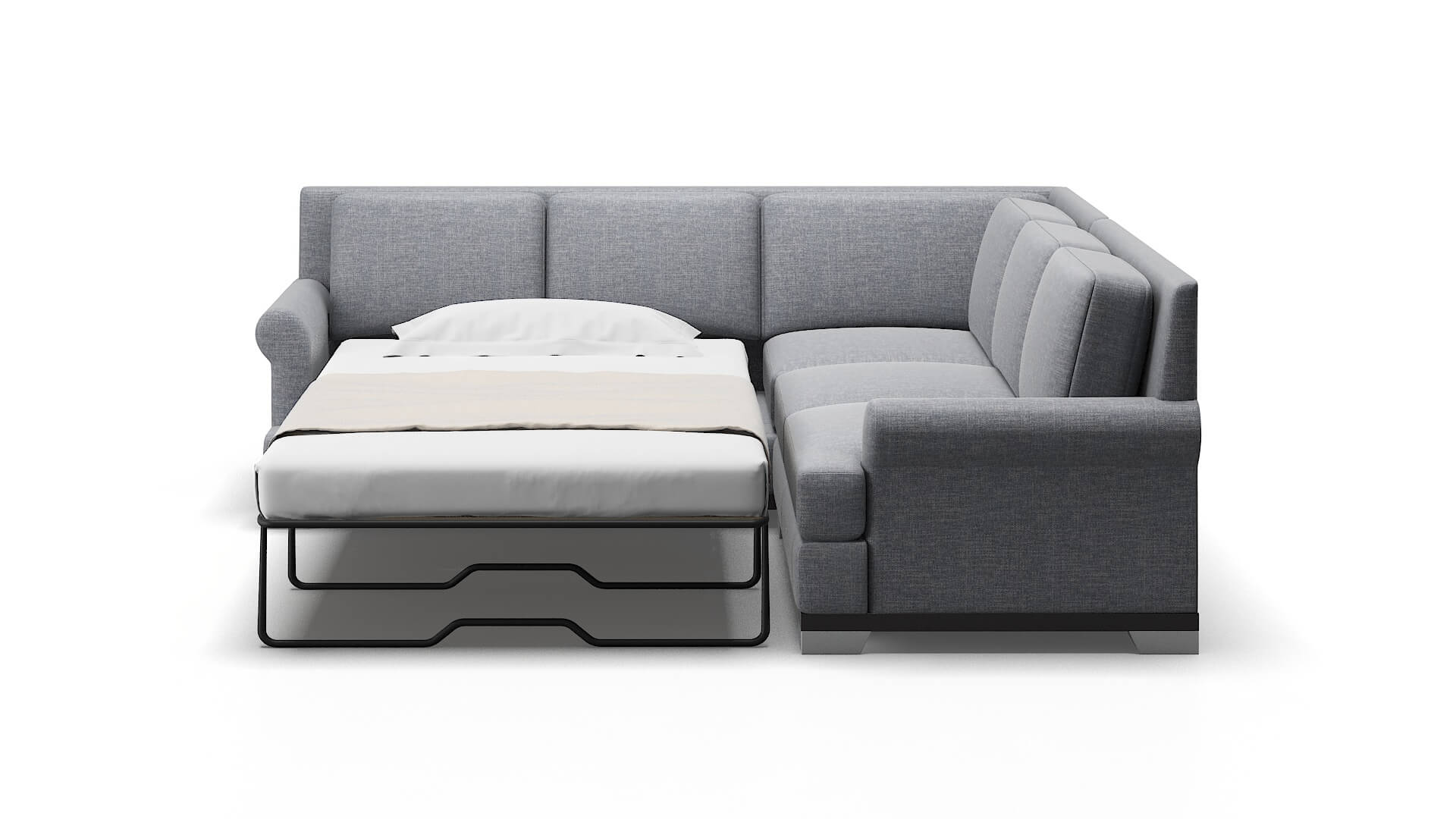Newyork Keylargo Ash Sectional Sleeper Espresso legs 1