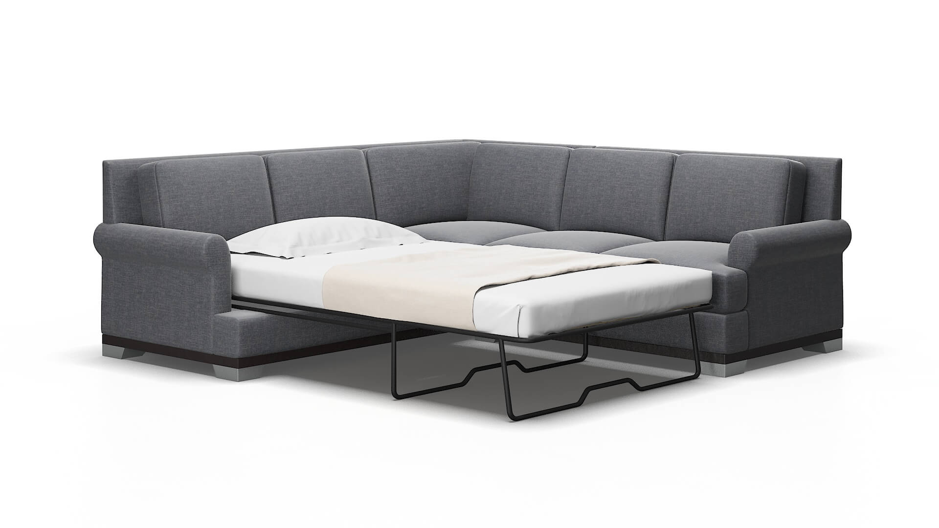 Newyork Keylargo Graphite Sectional Sleeper Espresso legs 2