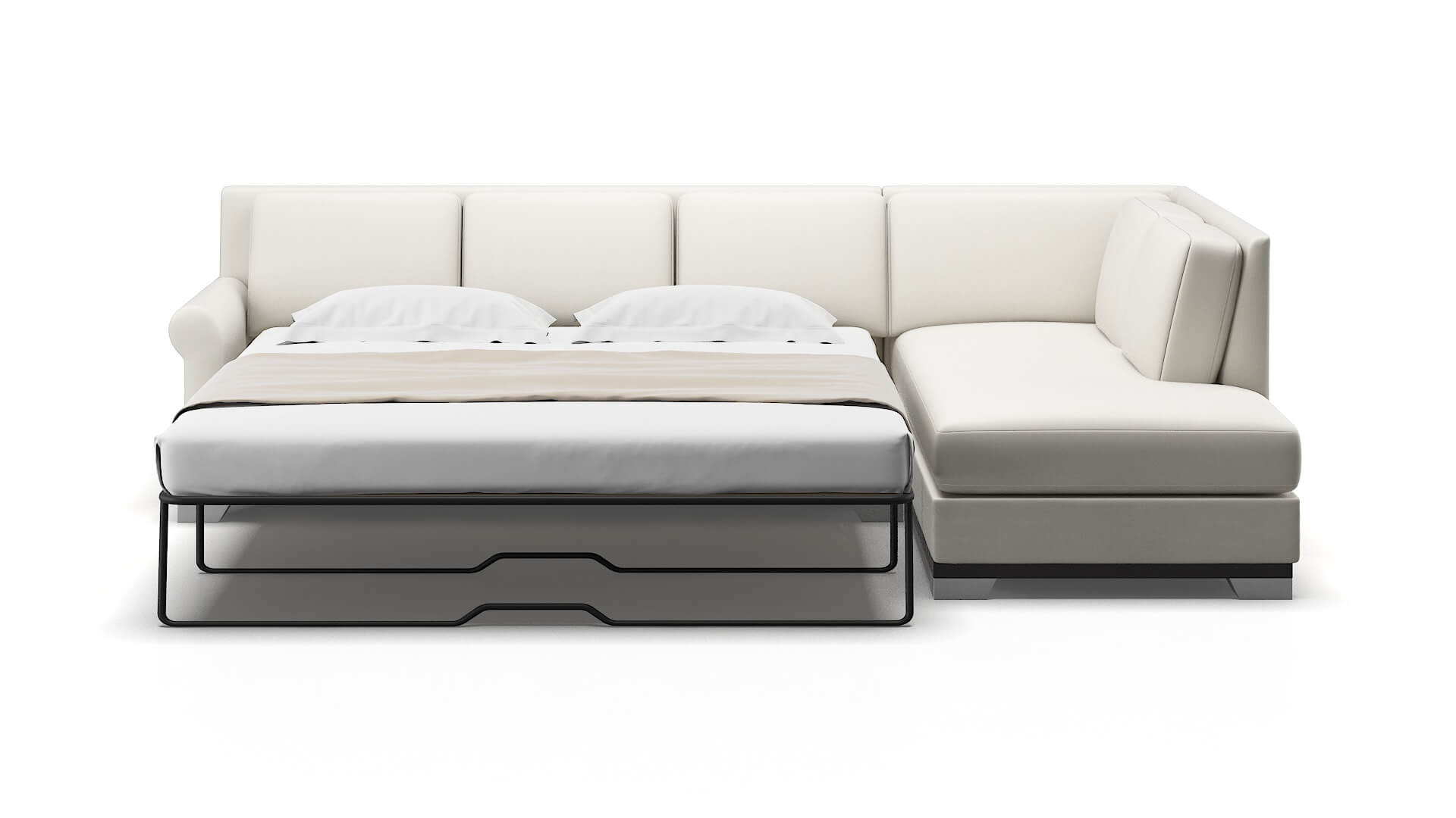 Newyork Keylargo Oatmeal Panel Sleeper Espresso legs 1