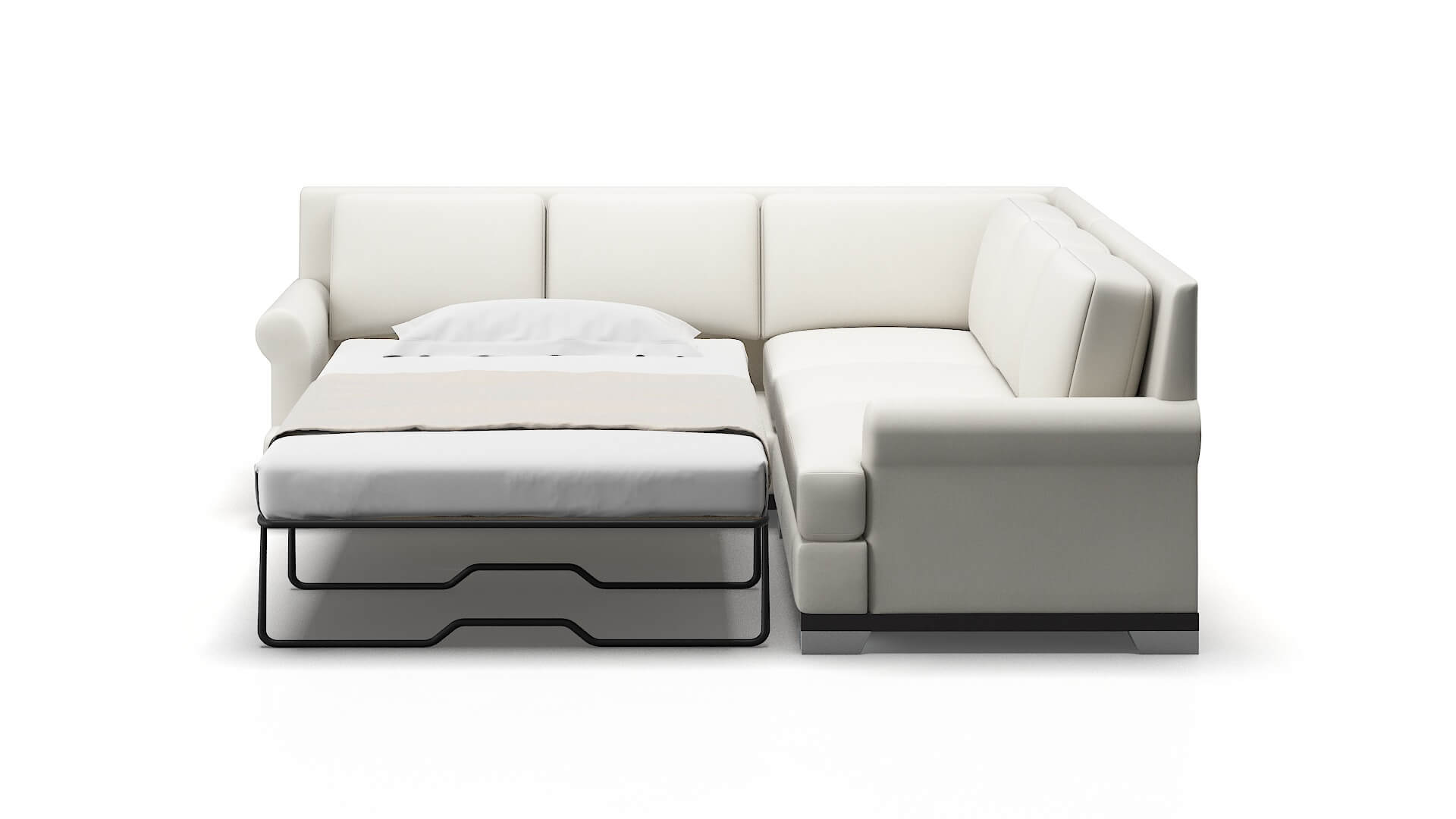 Newyork Keylargo Oatmeal Sectional Sleeper Espresso legs 1