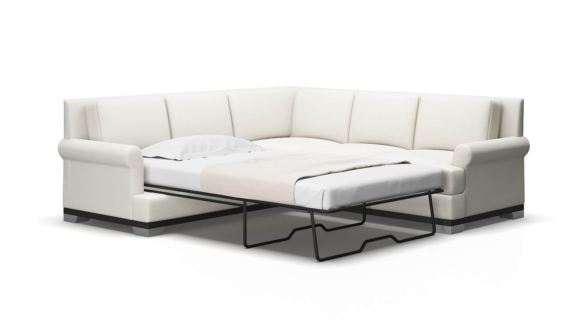 Newyork Keylargo oatmeal Sectional sleeper Espresso Legs  2