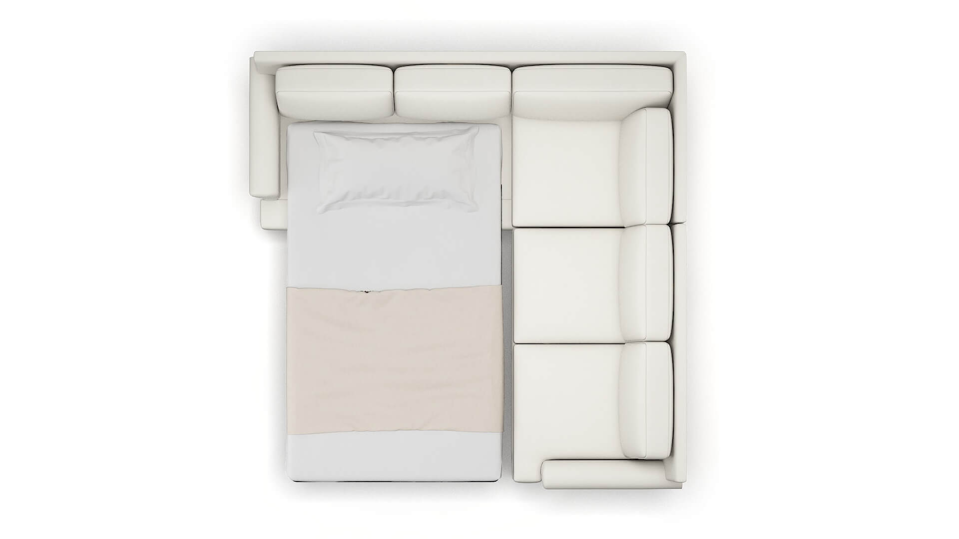 Newyork Keylargo Oatmeal Sectional Sleeper Espresso legs 3