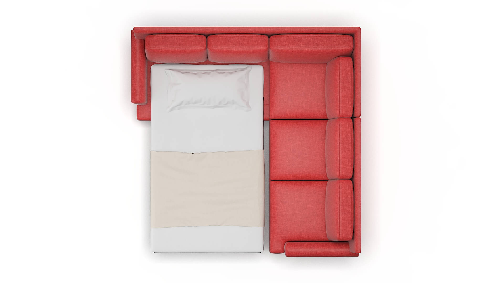 Newyork Keylargo Ruby Sectional Sleeper Espresso legs 3