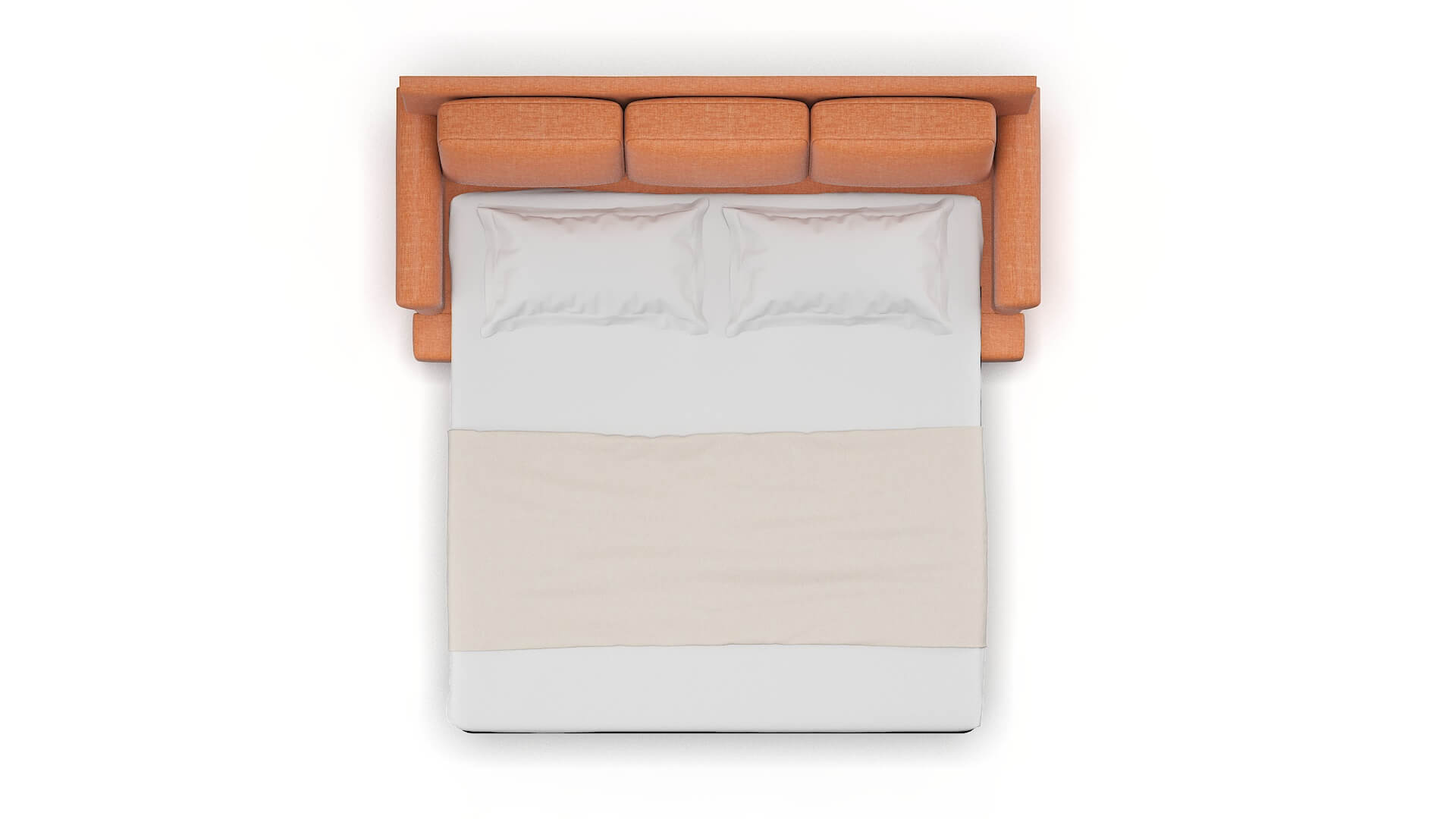 Newyork Keylargo Terracotta Sofa Sleeper Espresso legs 3