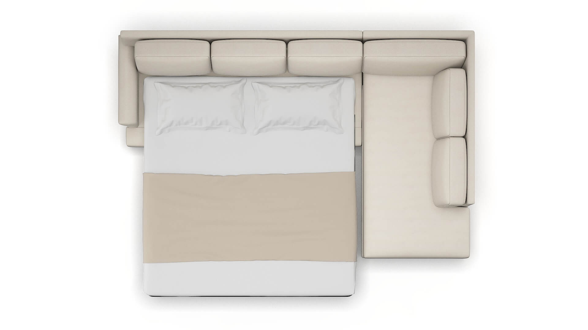 Newyork Malibu Linen Panel Sleeper Espresso legs 3