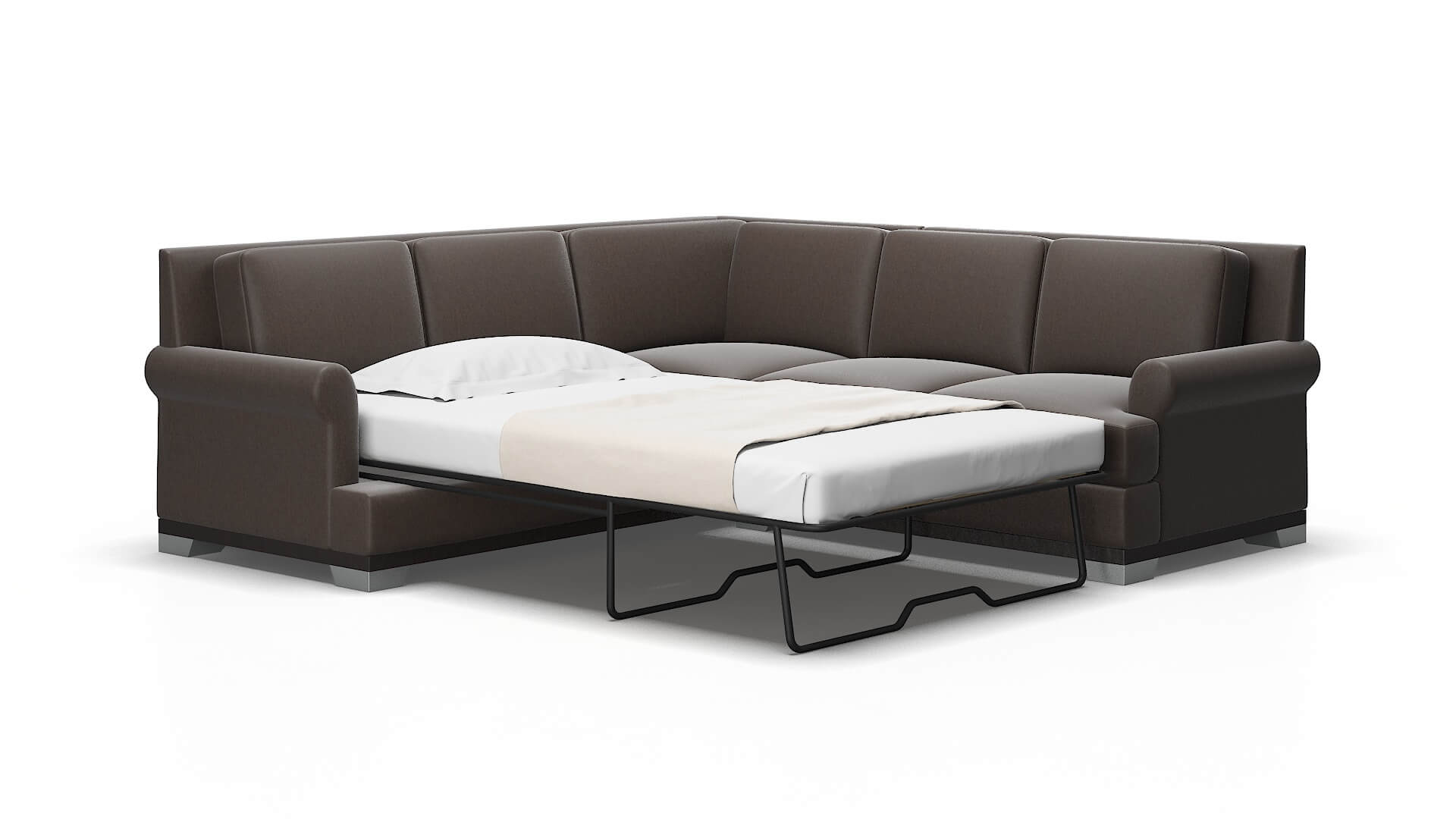 Newyork Naples graphite Sectional sleeper Espresso Legs  2