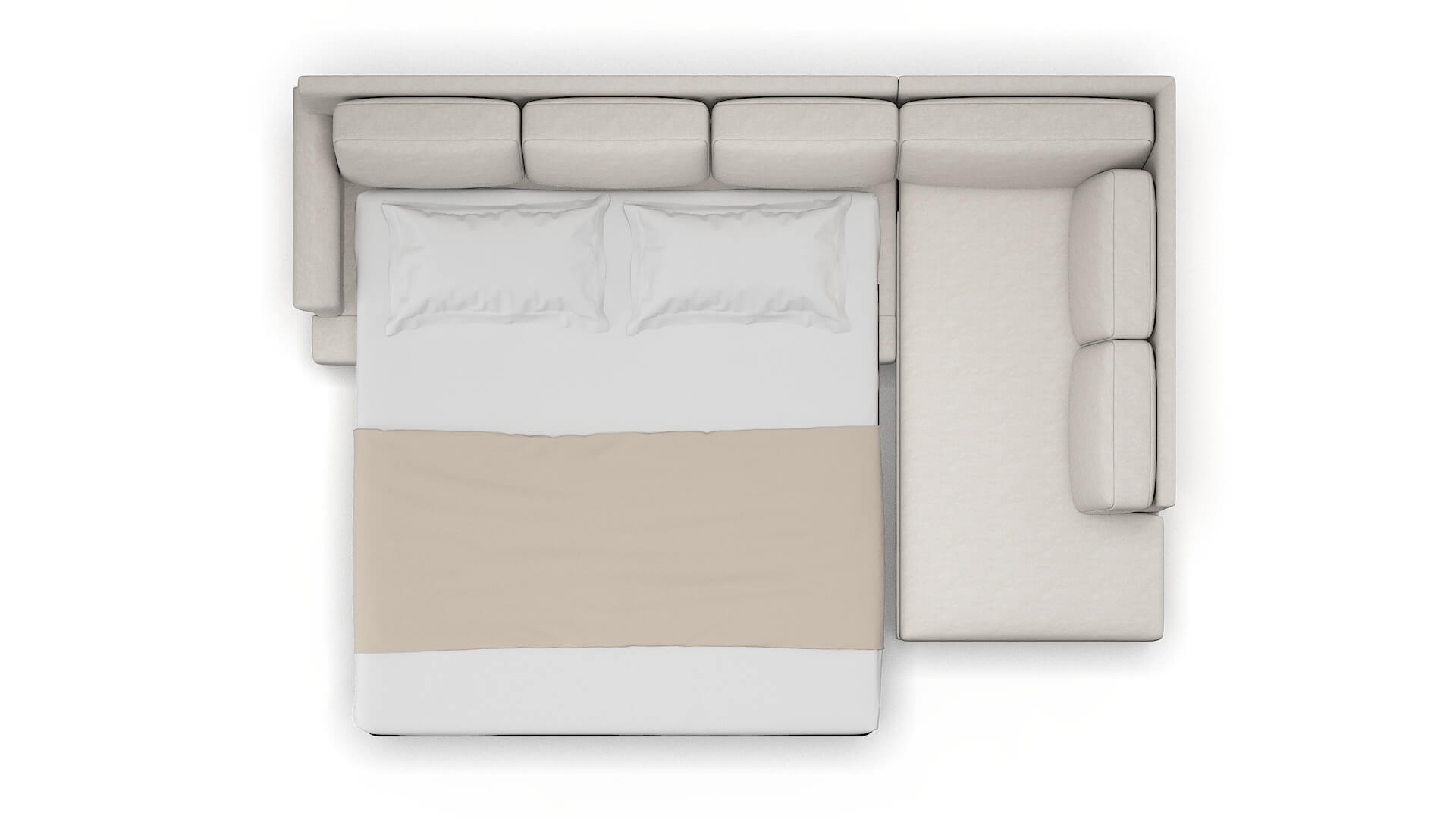 Newyork Noble Grey Panel Sleeper Espresso legs 3