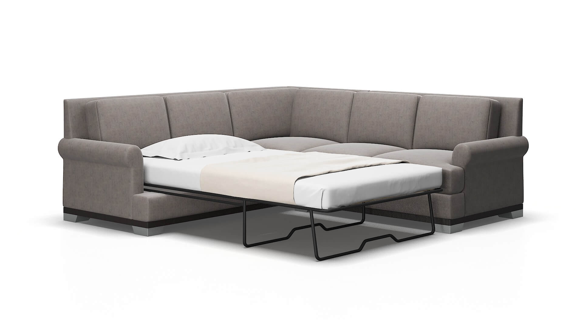 Newyork Noble otter Sectional sleeper Espresso Legs  2