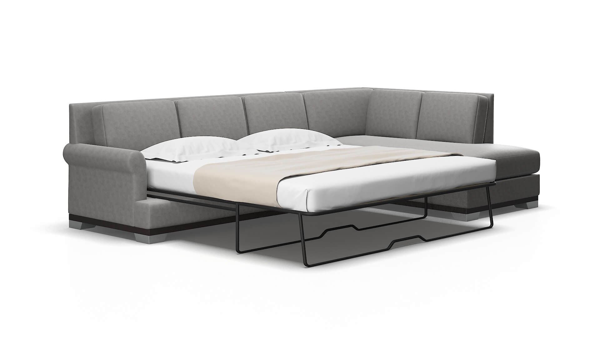 Newyork Noble smoke Panel sleeper Espresso Legs  2