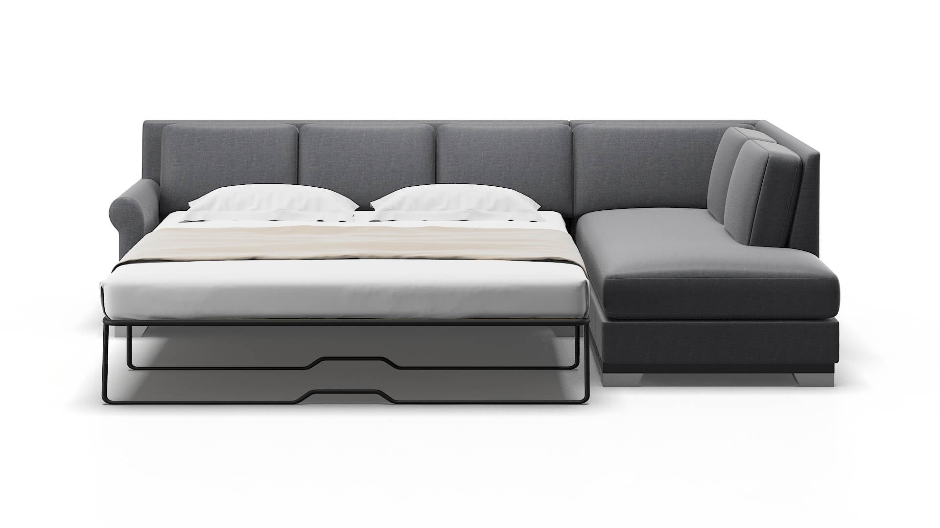 Newyork Notion Graphite Panel Sleeper Espresso legs 1