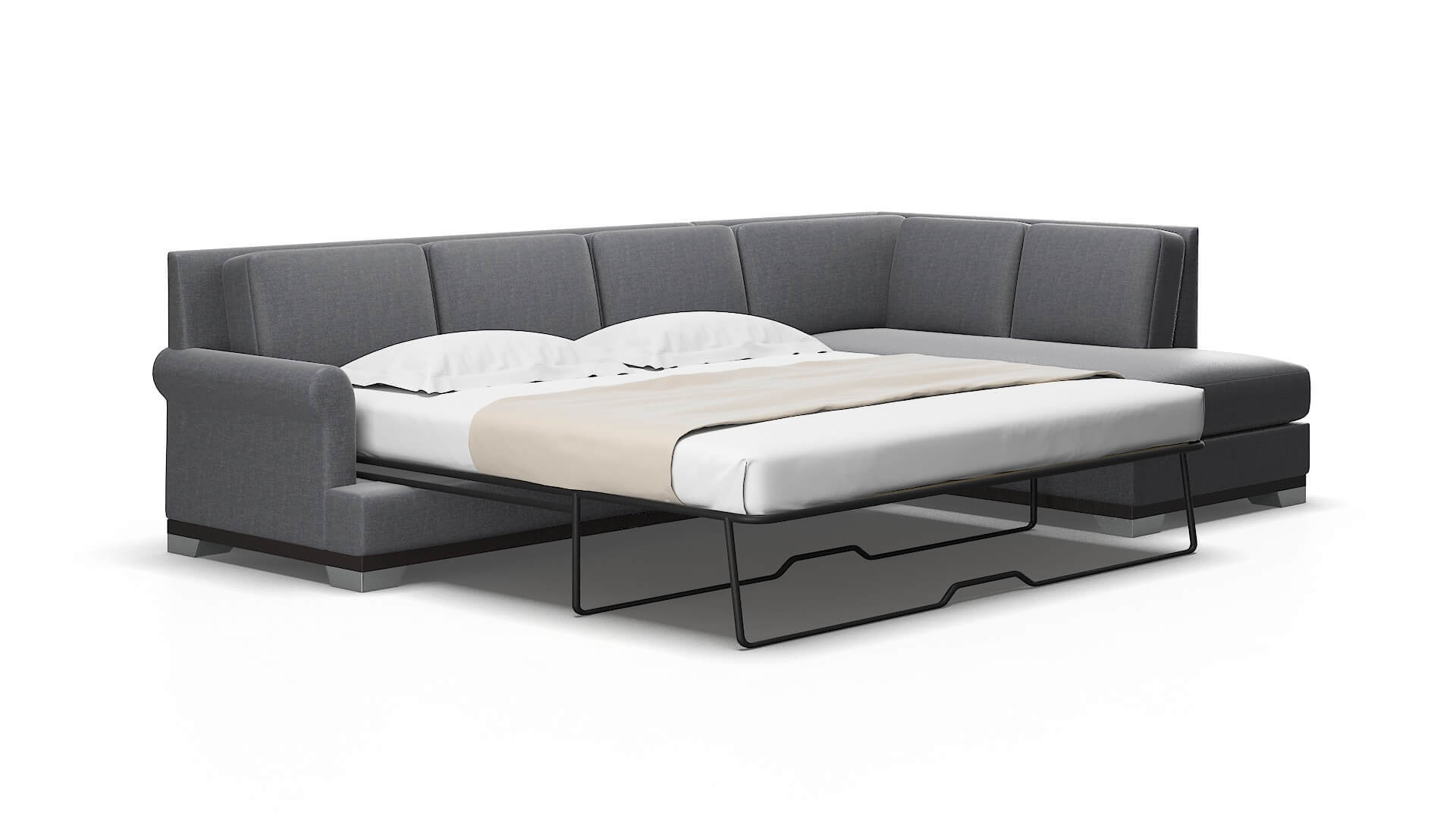 Newyork Notion graphite Panel sleeper Espresso Legs  2