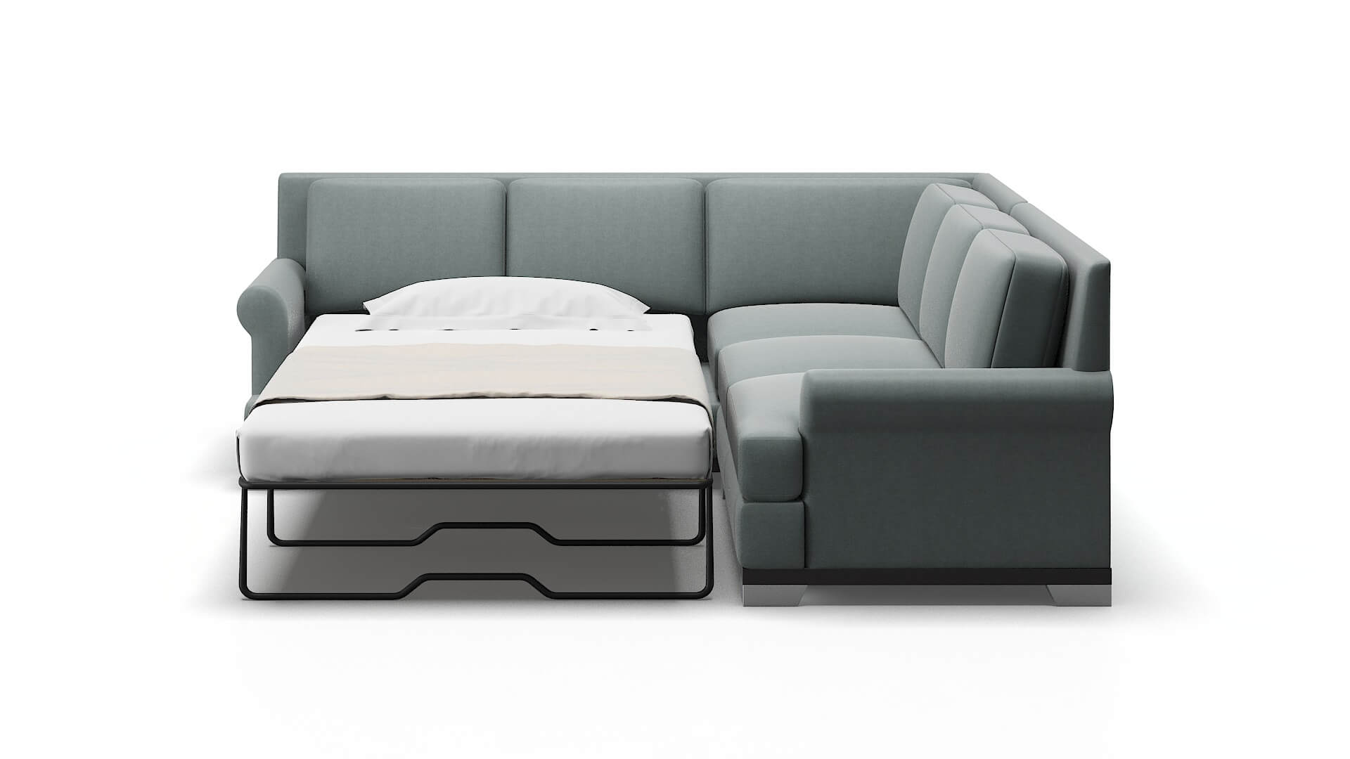 Newyork Oakley Baltic Sectional Sleeper Espresso legs 1