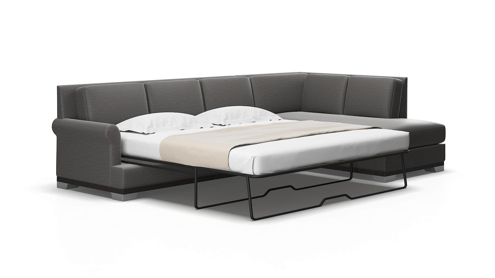 Newyork Oscar grey Panel sleeper Espresso Legs  2
