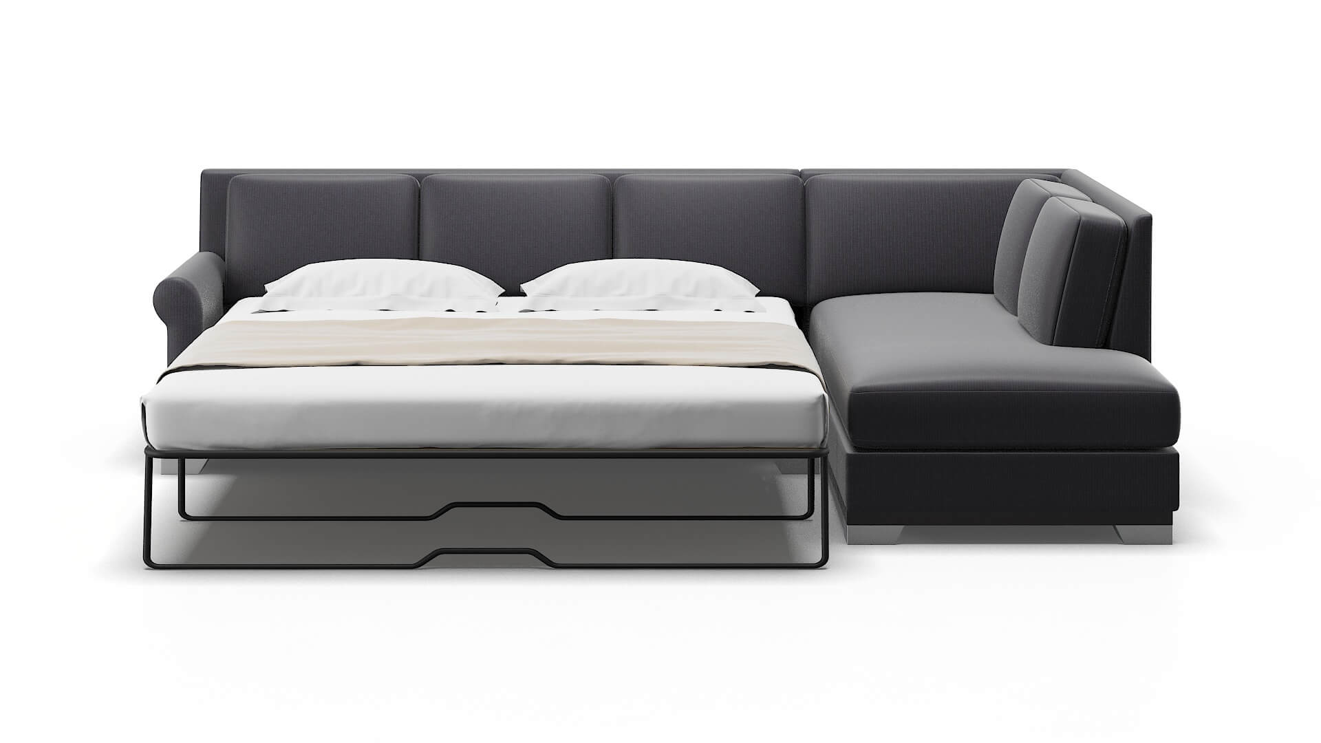 Newyork Parker Charcoal Panel Sleeper Espresso legs 1