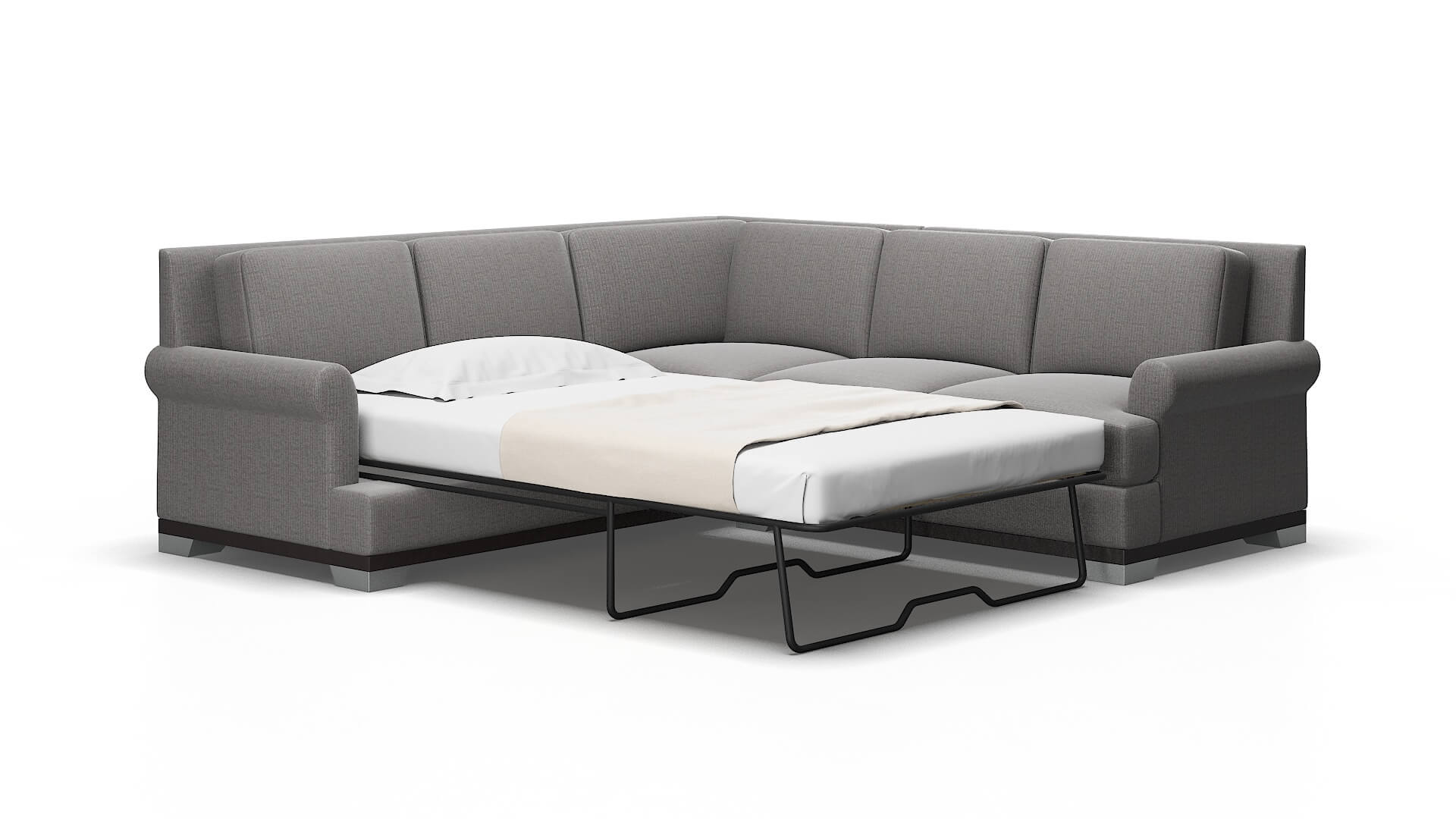 Newyork Parker graphite Sectional sleeper Espresso Legs  2